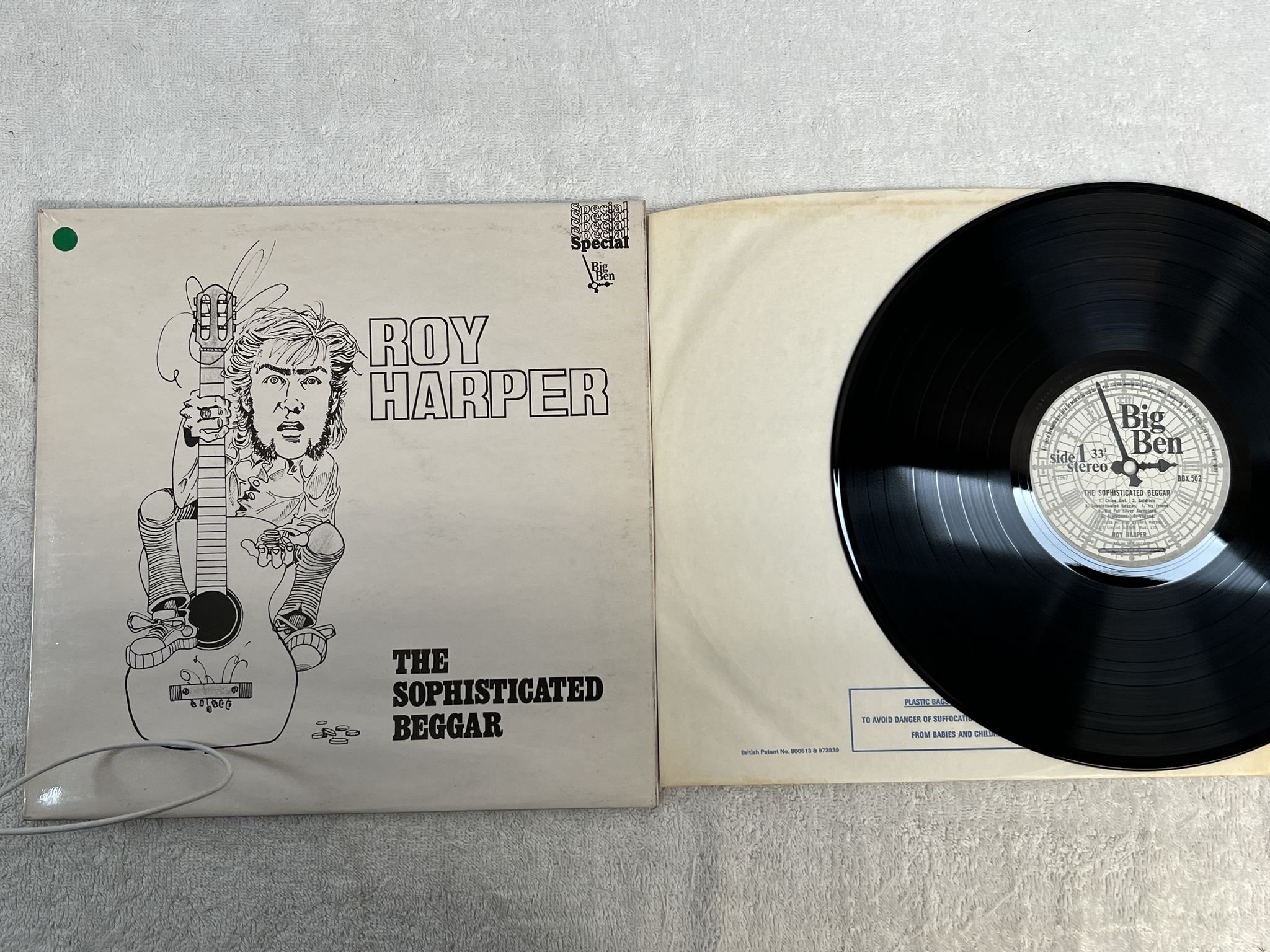Omslagsbild för skivan ROY HARPER The Sophisticated Beggar LP -77 UK BIG BEN BBX 502