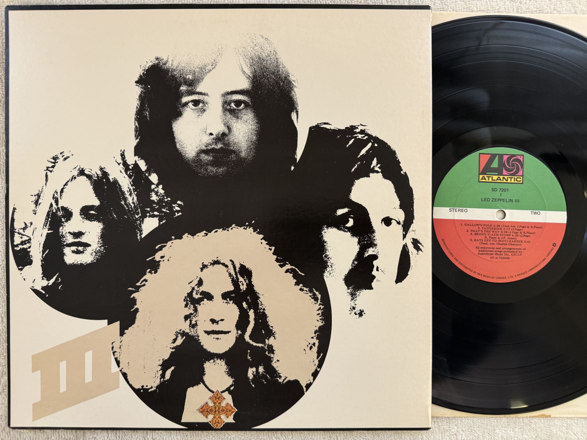 Omslagsbild för skivan LED ZEPPELIN III LP Can ATLANTIC SD 7201