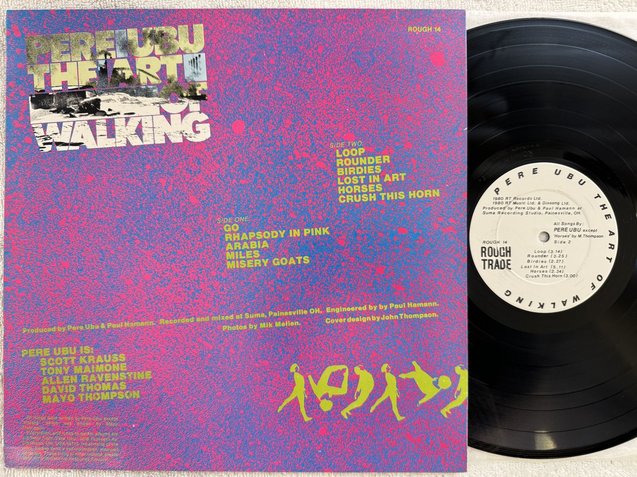 Omslagsbild för skivan PERE UBU the art of walking LP US ROUGH TRADE ROUGH 14