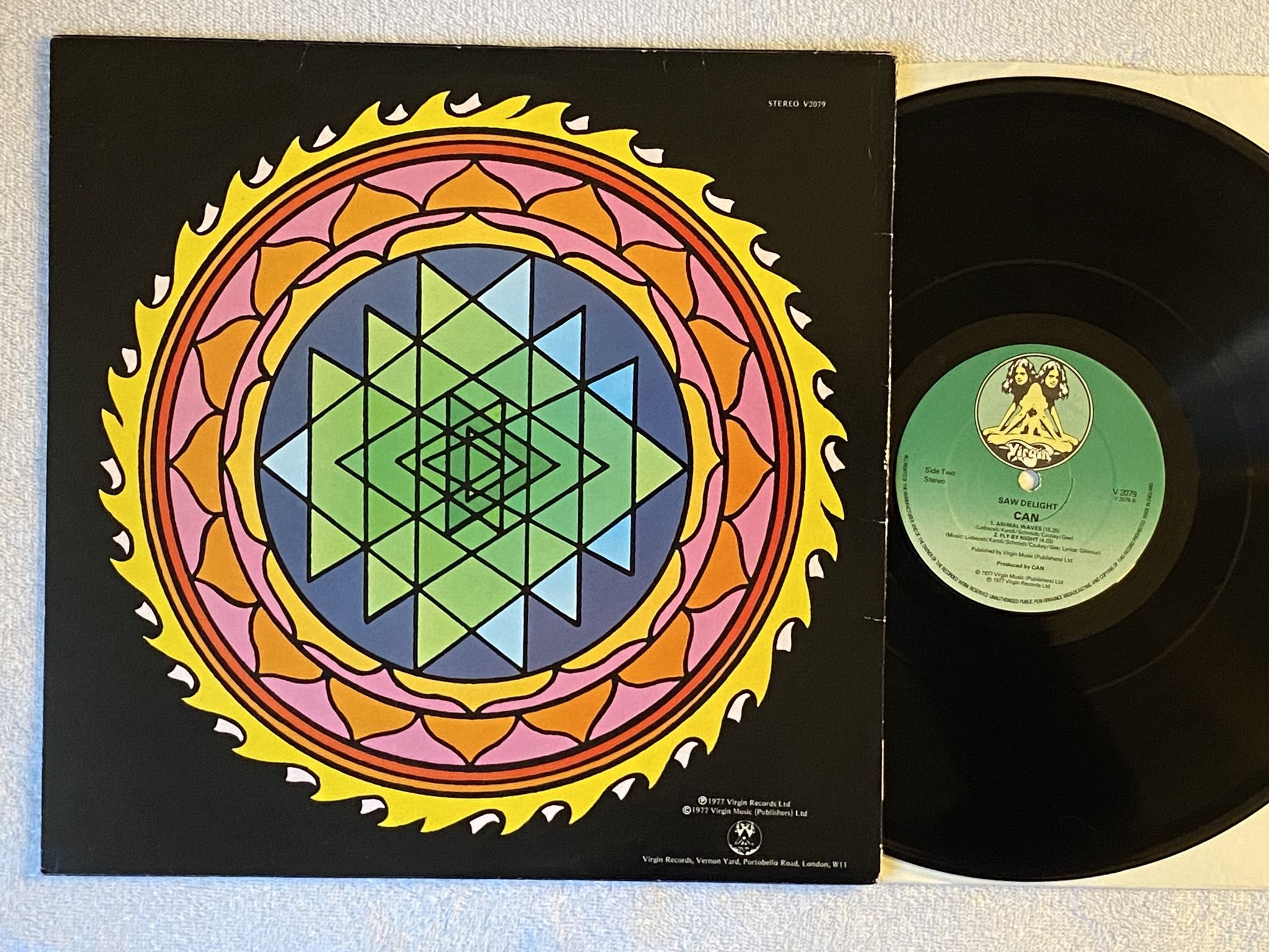Omslagsbild för skivan CAN saw delight LP -77 UK VIRGIN V2079 *** Krautrock ***