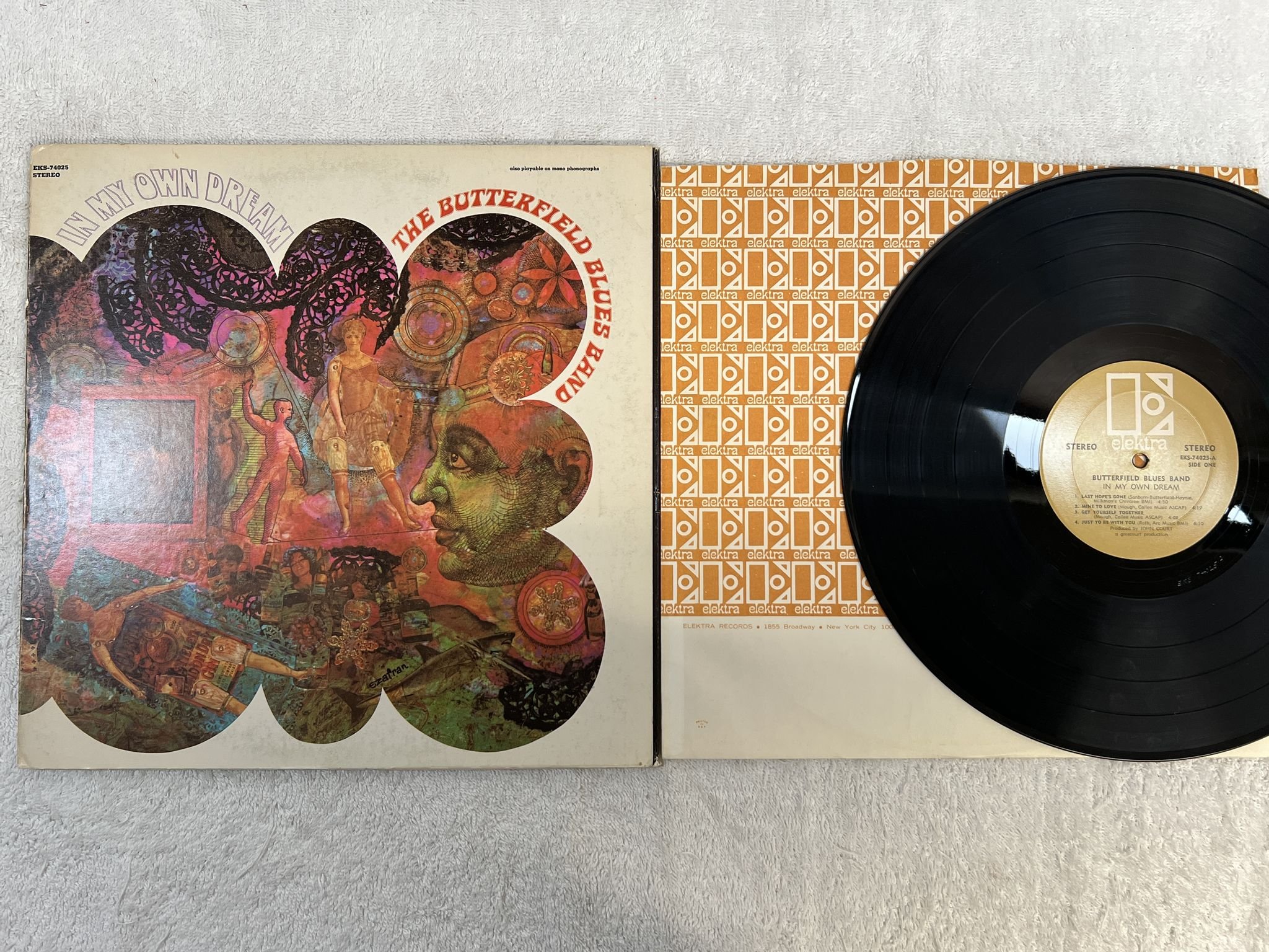 Omslagsbild för skivan BUTTERFIELD BLUES BAND in my own dream LP US ELEKTRA EKS 74025