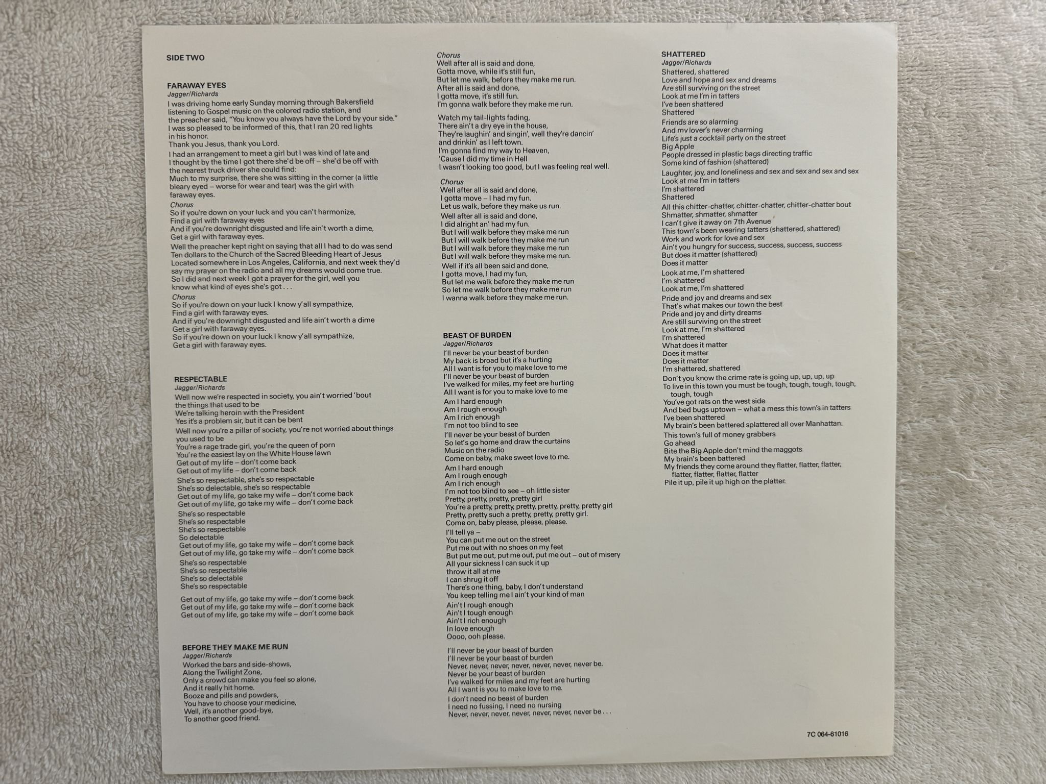 Omslagsbild för skivan ROLLING STONES some girls LP ncb 7C 064-61016