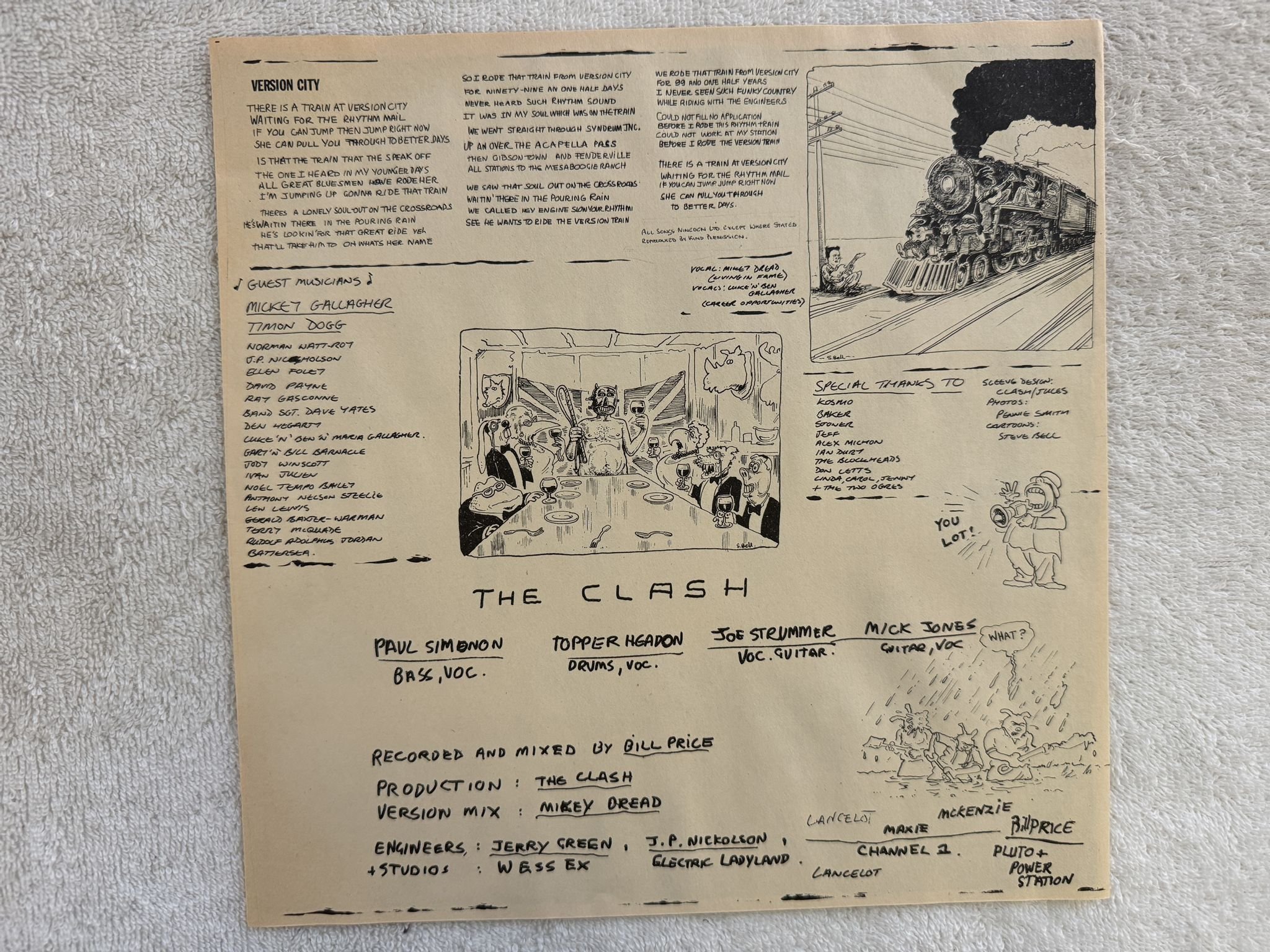 Omslagsbild för skivan THE CLASH sandinista! 3xLP -80 UK CBS FSLN 1