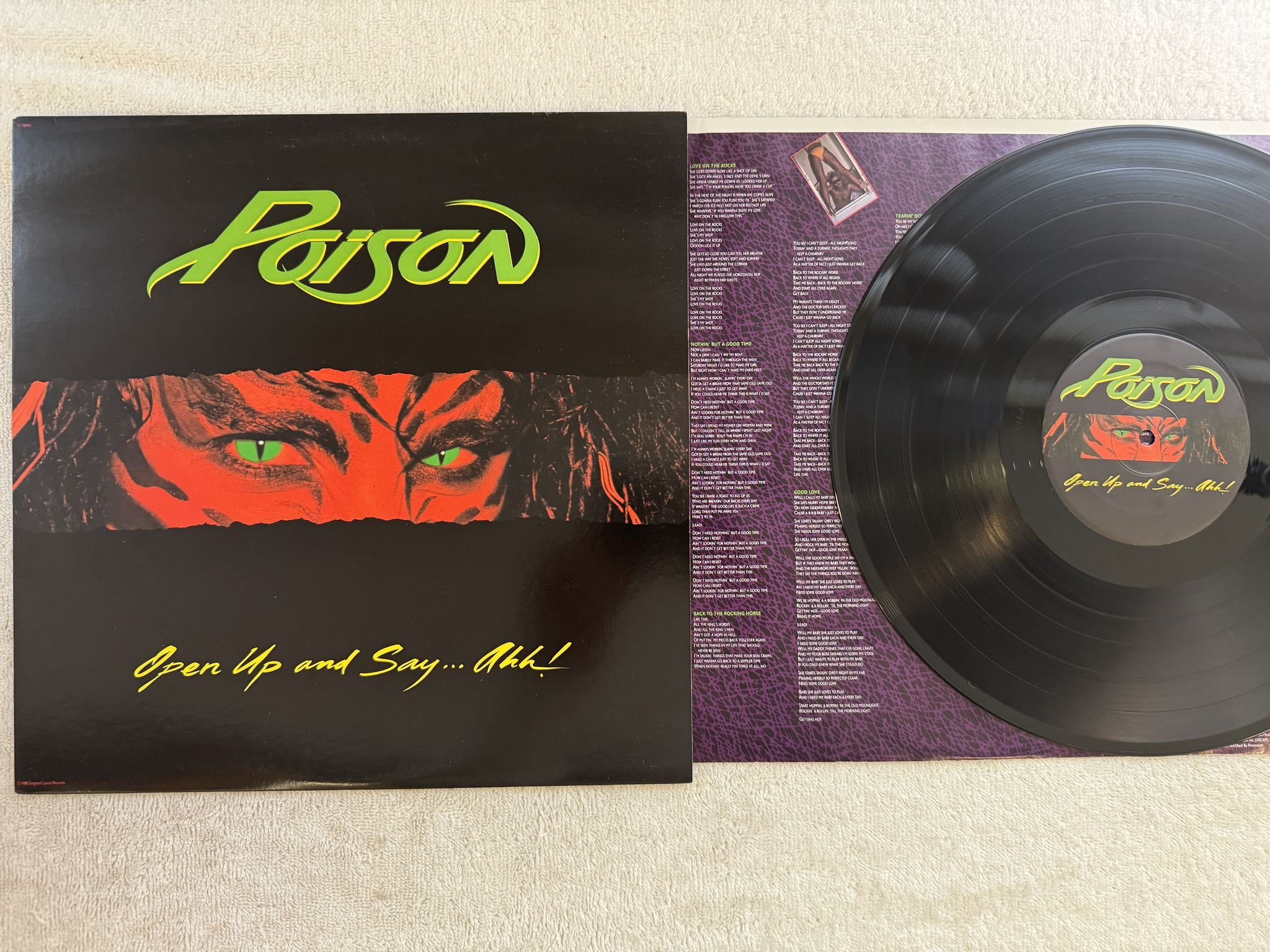 Omslagsbild för skivan POISON open up and say...aah! LP -88 US ENIGMA CI-2-48493