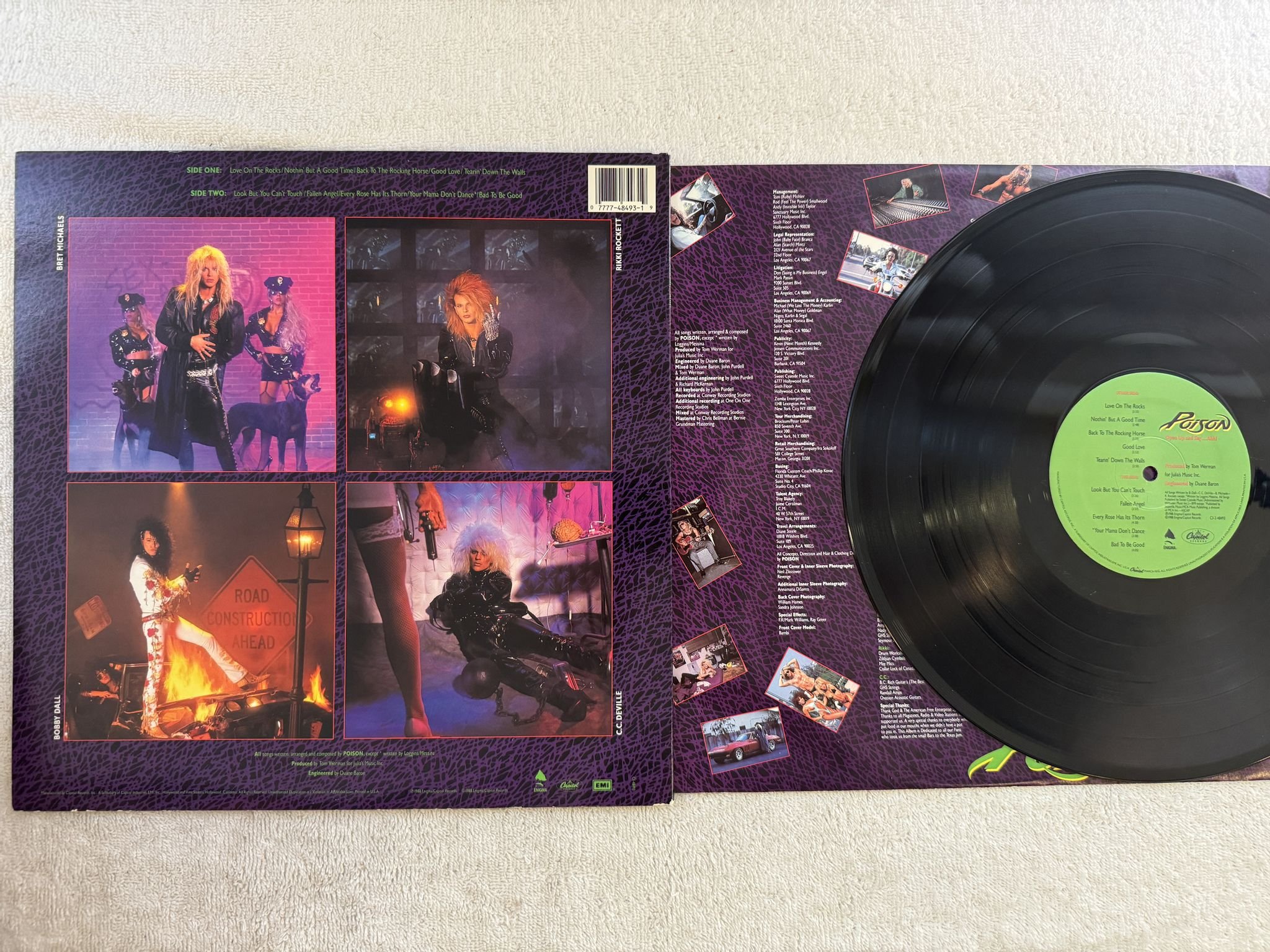 Omslagsbild för skivan POISON open up and say...aah! LP -88 US ENIGMA CI-2-48493