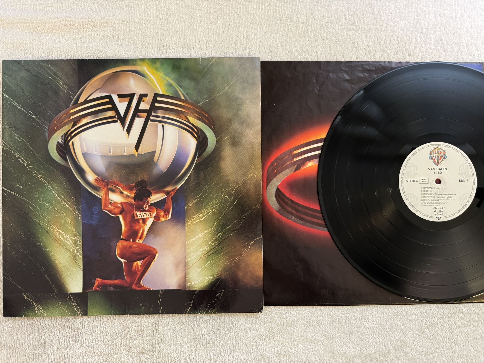 Omslagsbild för skivan VAN HALEN 5150 LP -86 Ger WARNER BROS 925394-1