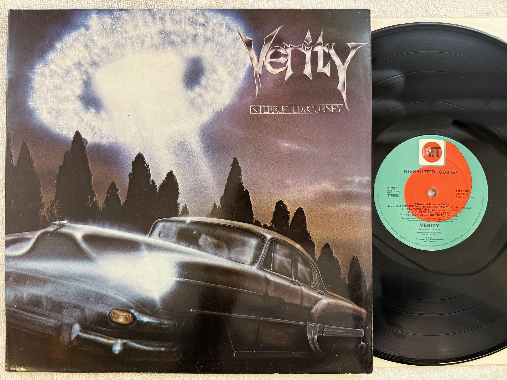 Omslagsbild för skivan VERITY interrupted journey LP -83 UK PRT LBP 100