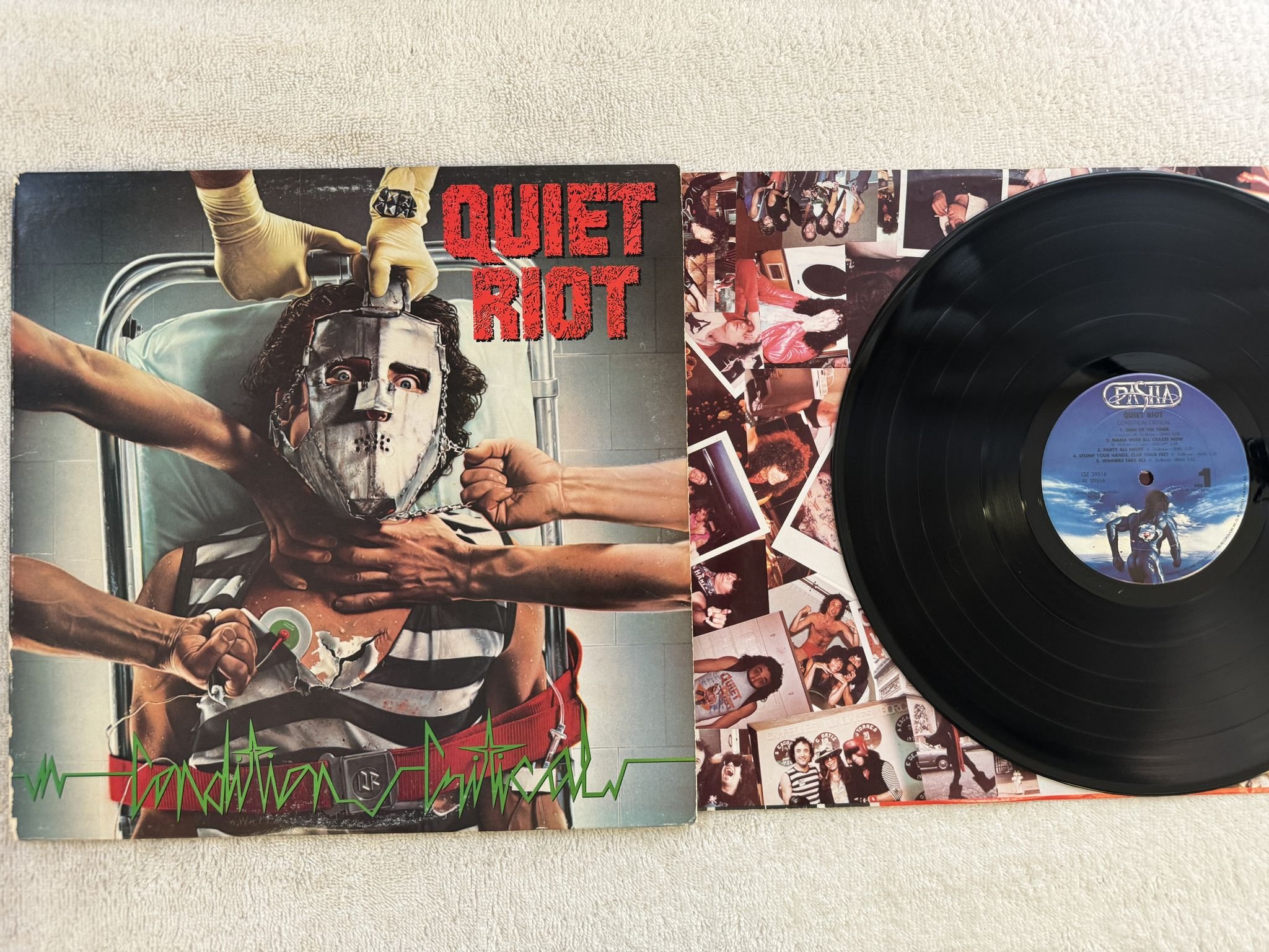 Omslagsbild för skivan QUIET RIOT condition critical LP -84 PASHA QZ 39516