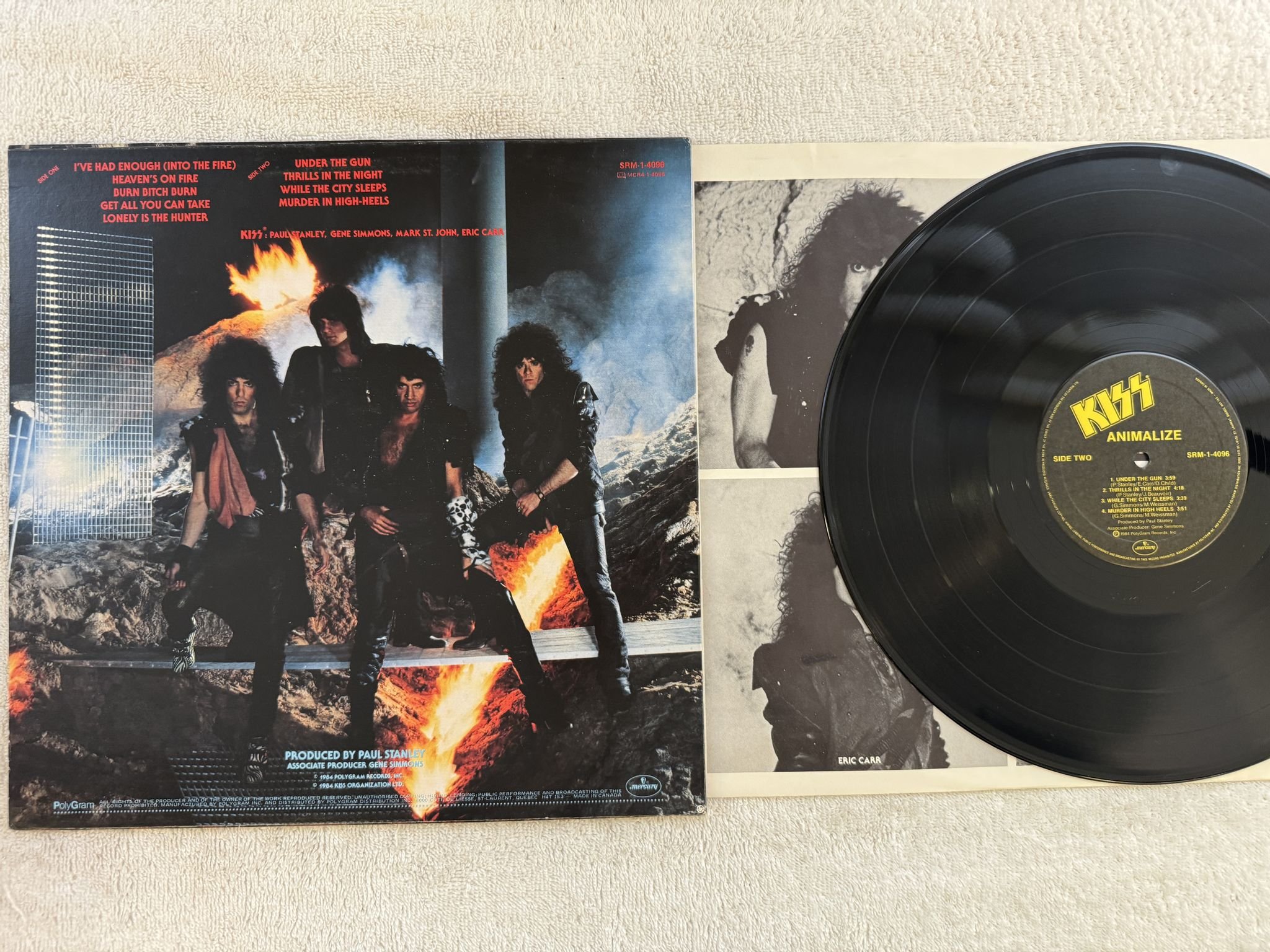 Omslagsbild för skivan KISS animalize LP -84 Can MERCURY SRM-1-4096