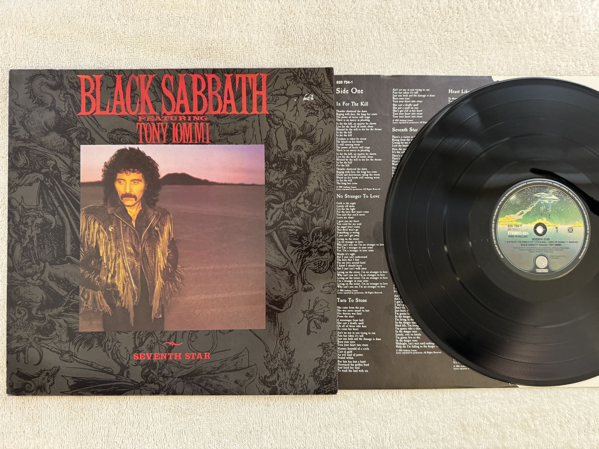 Omslagsbild för skivan BLACK SABBATH seventh star LP -86 Hol VERTIGO 826704-1