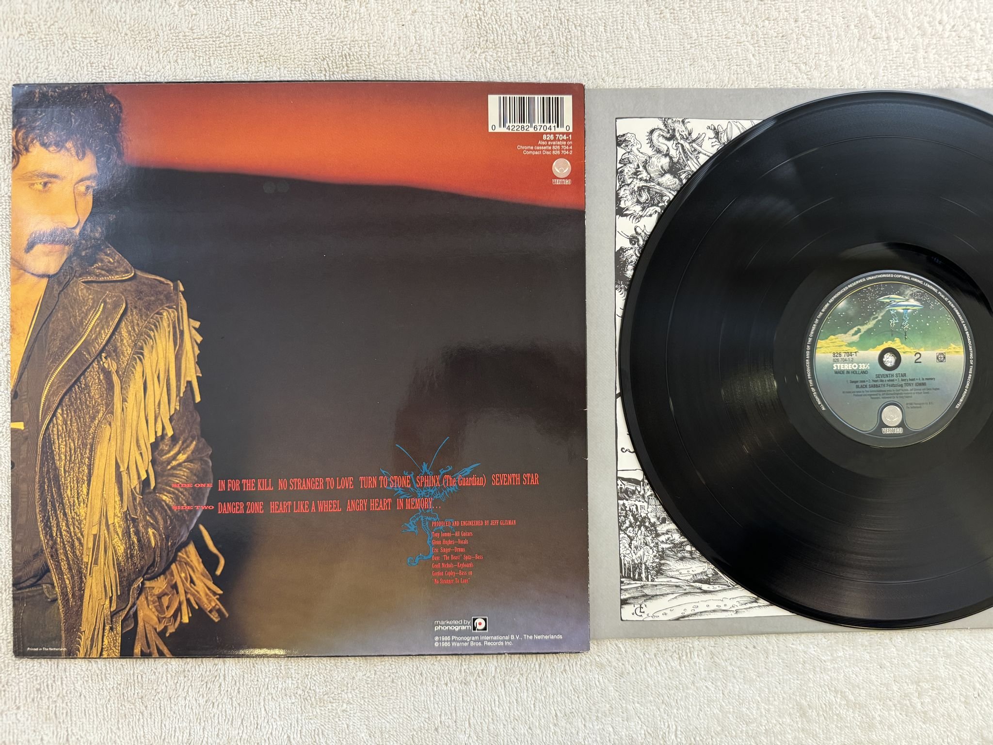 Omslagsbild för skivan BLACK SABBATH seventh star LP -86 Hol VERTIGO 826704-1