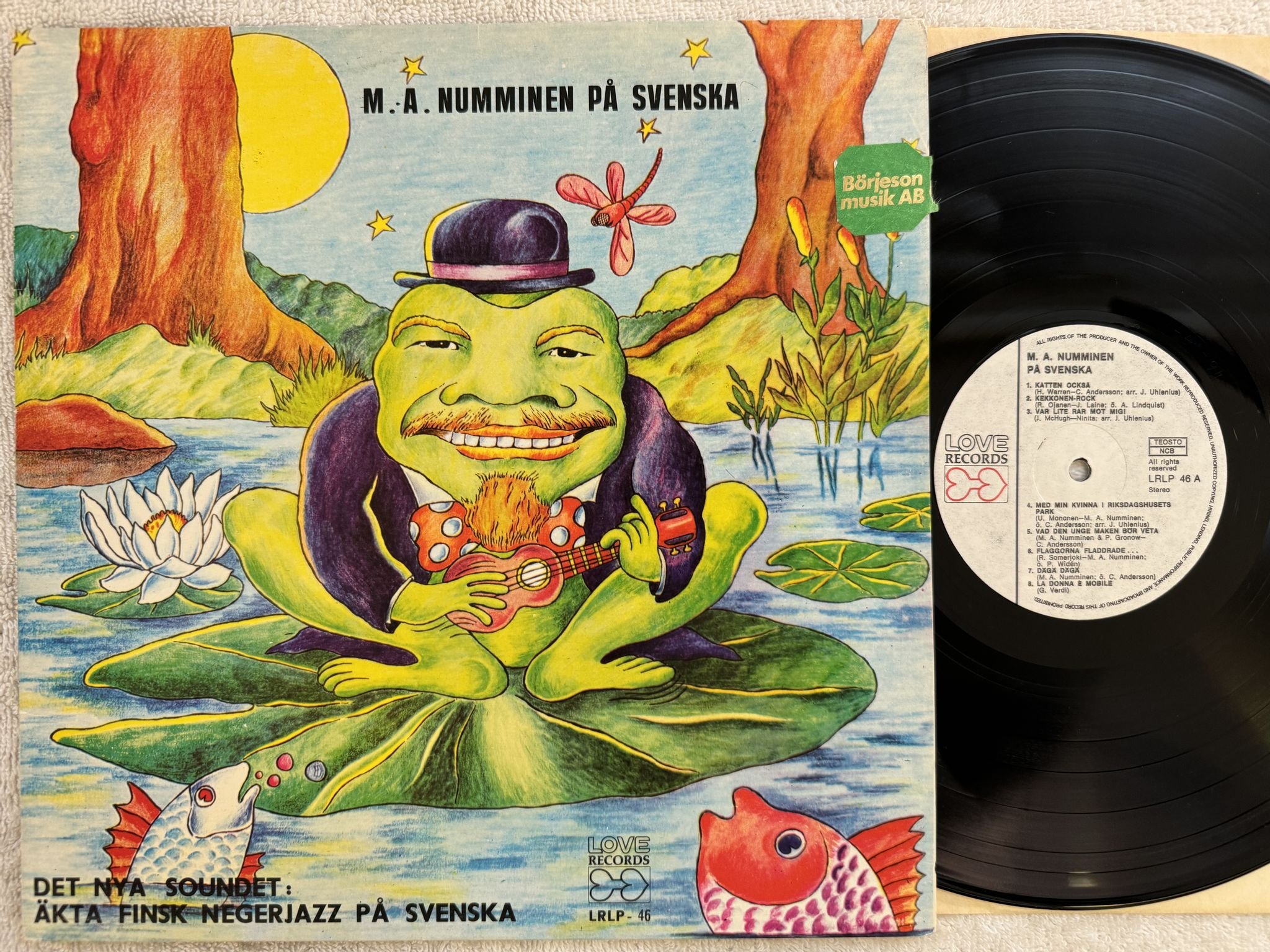 Omslagsbild för skivan M.A. NUMMINEN på svenska LP -72 Finland LOVE LRLP-46