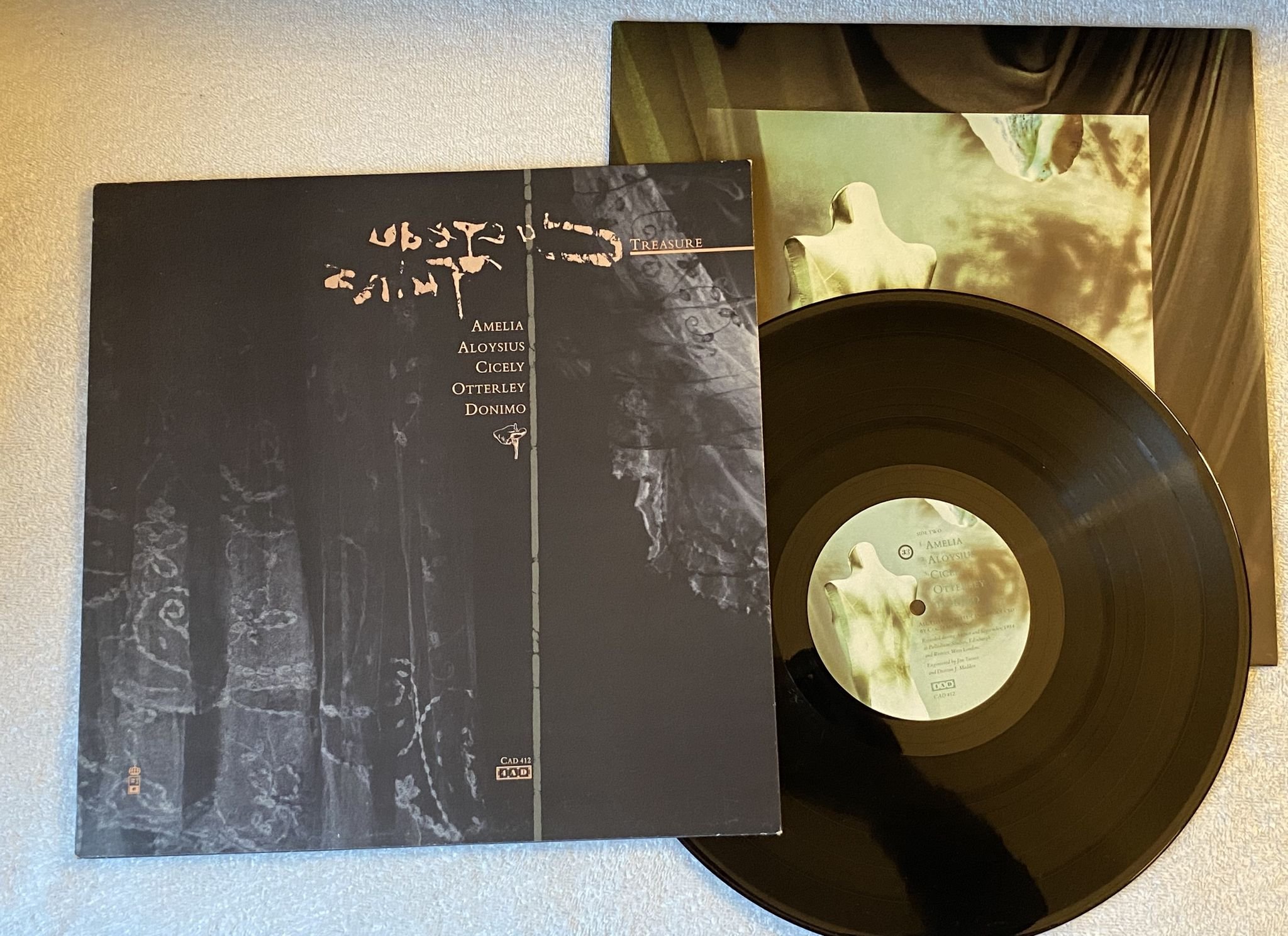 Omslagsbild för skivan COCTEAU TWINS treasure LP -84 4AD CAD 412 *** New wave ***