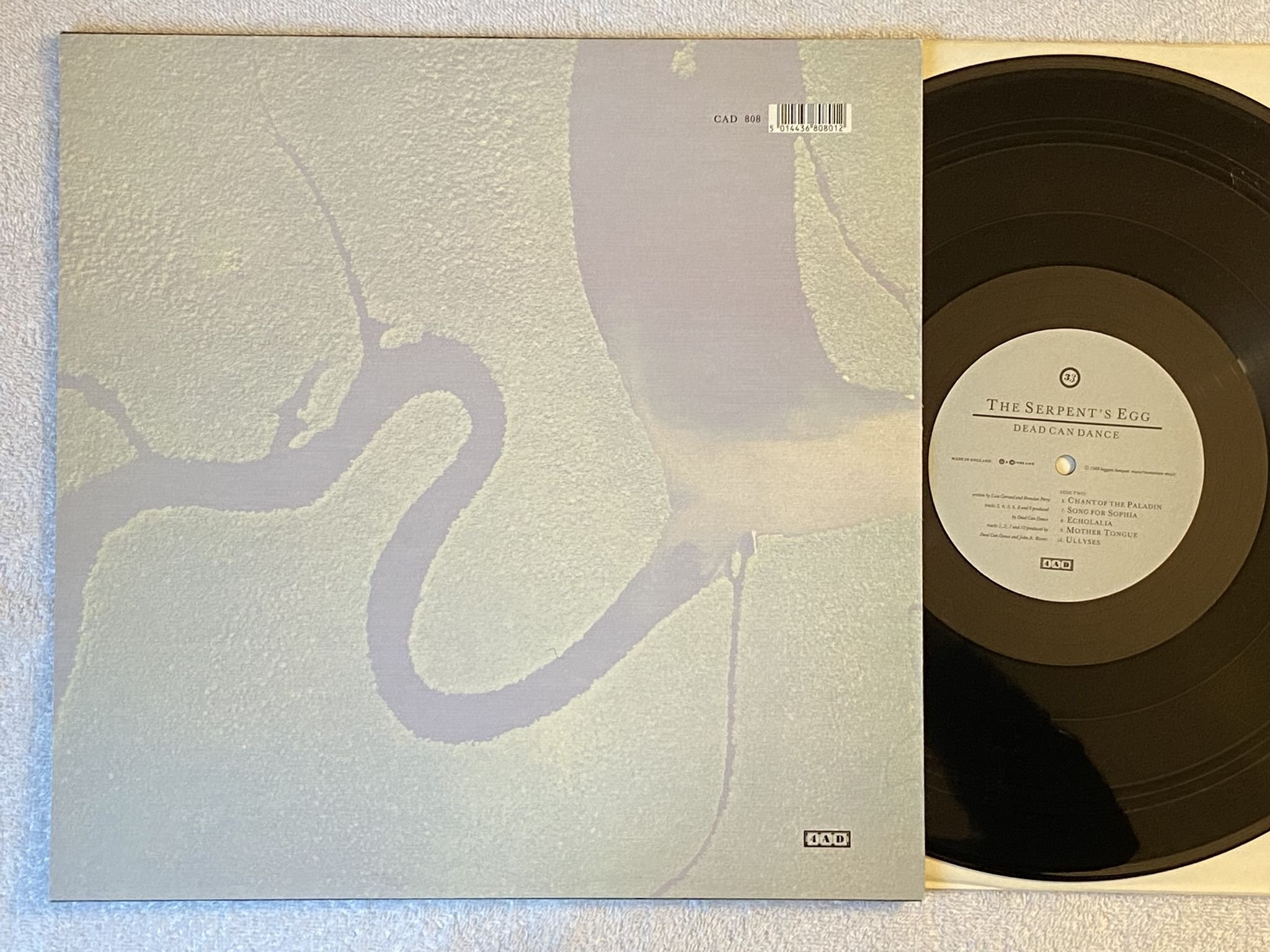 Omslagsbild för skivan DEAD CAN DANCE The Serpent's Egg LP -88 UK 4AD CAD 808