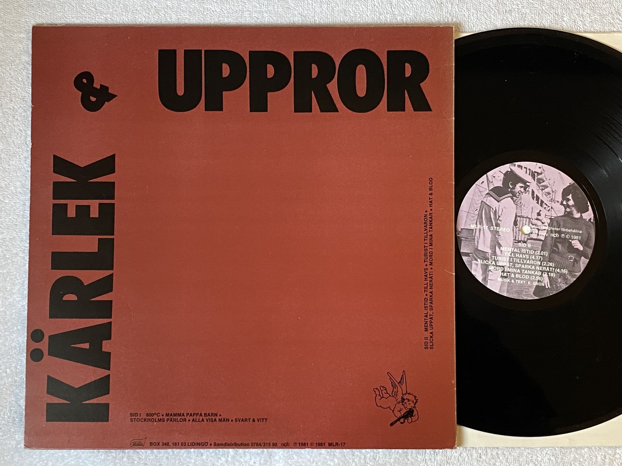 Omslagsbild för skivan EBBA GRÖN kärlek och uppror LP -81 Swe MISTLUR MLR-17