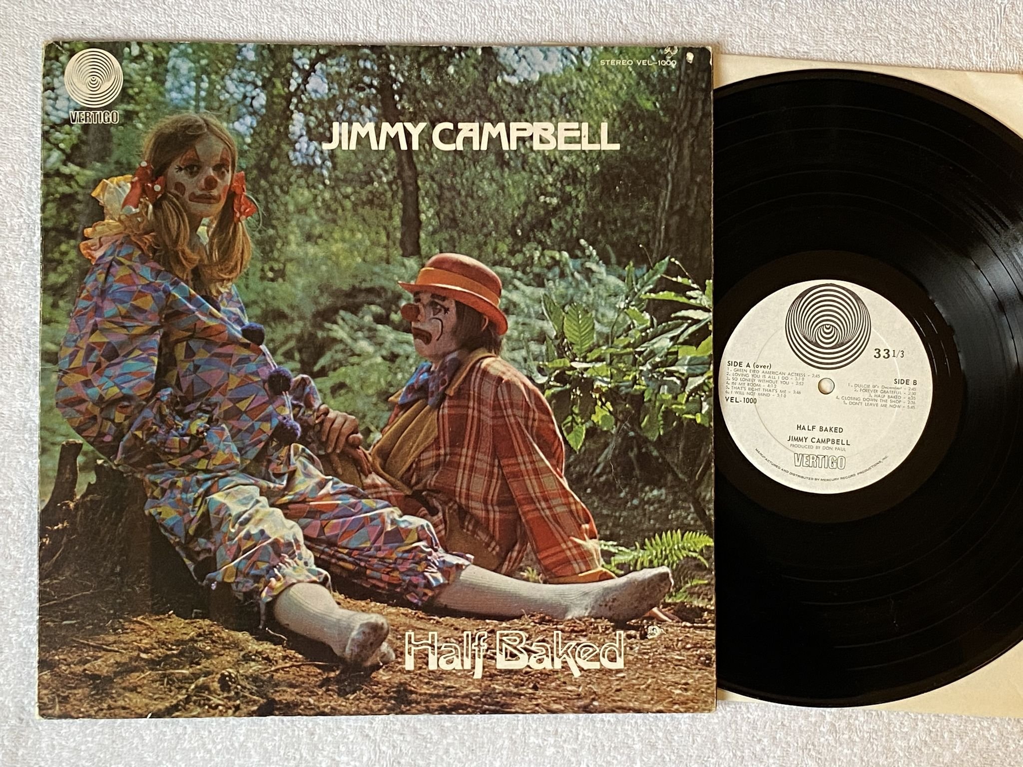 Omslagsbild för skivan JIMMY CAMPBELL half baked LP -71 US VERTIGO VEL-1000