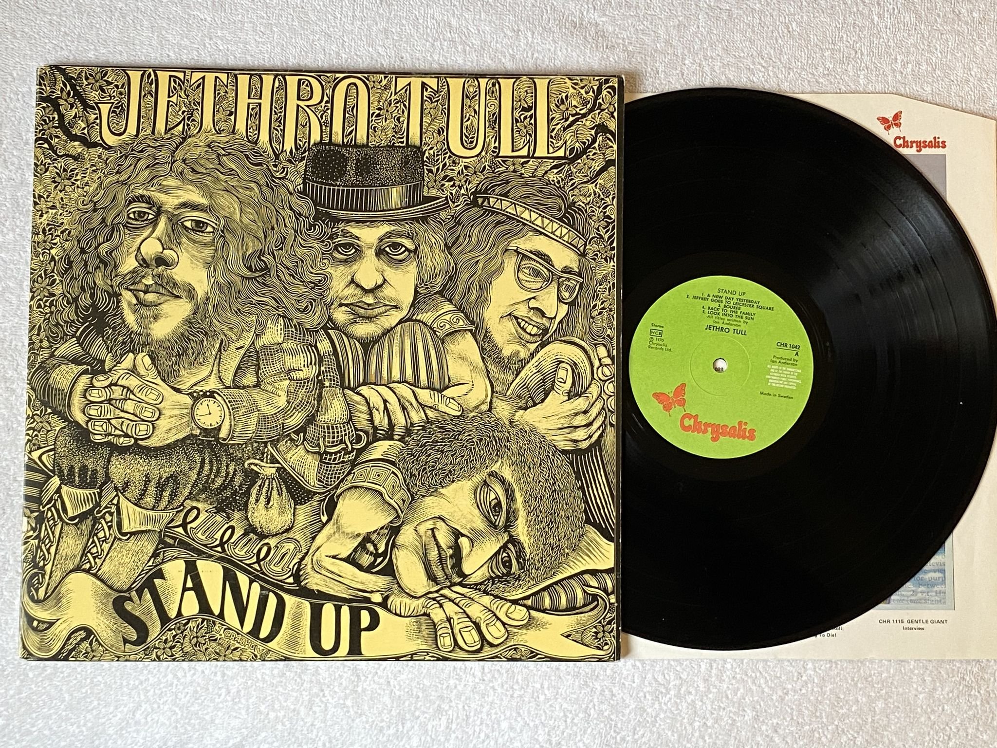 Omslagsbild för skivan JETHRO TULL stand up LP Swe CHRYSALIS CHR 1042