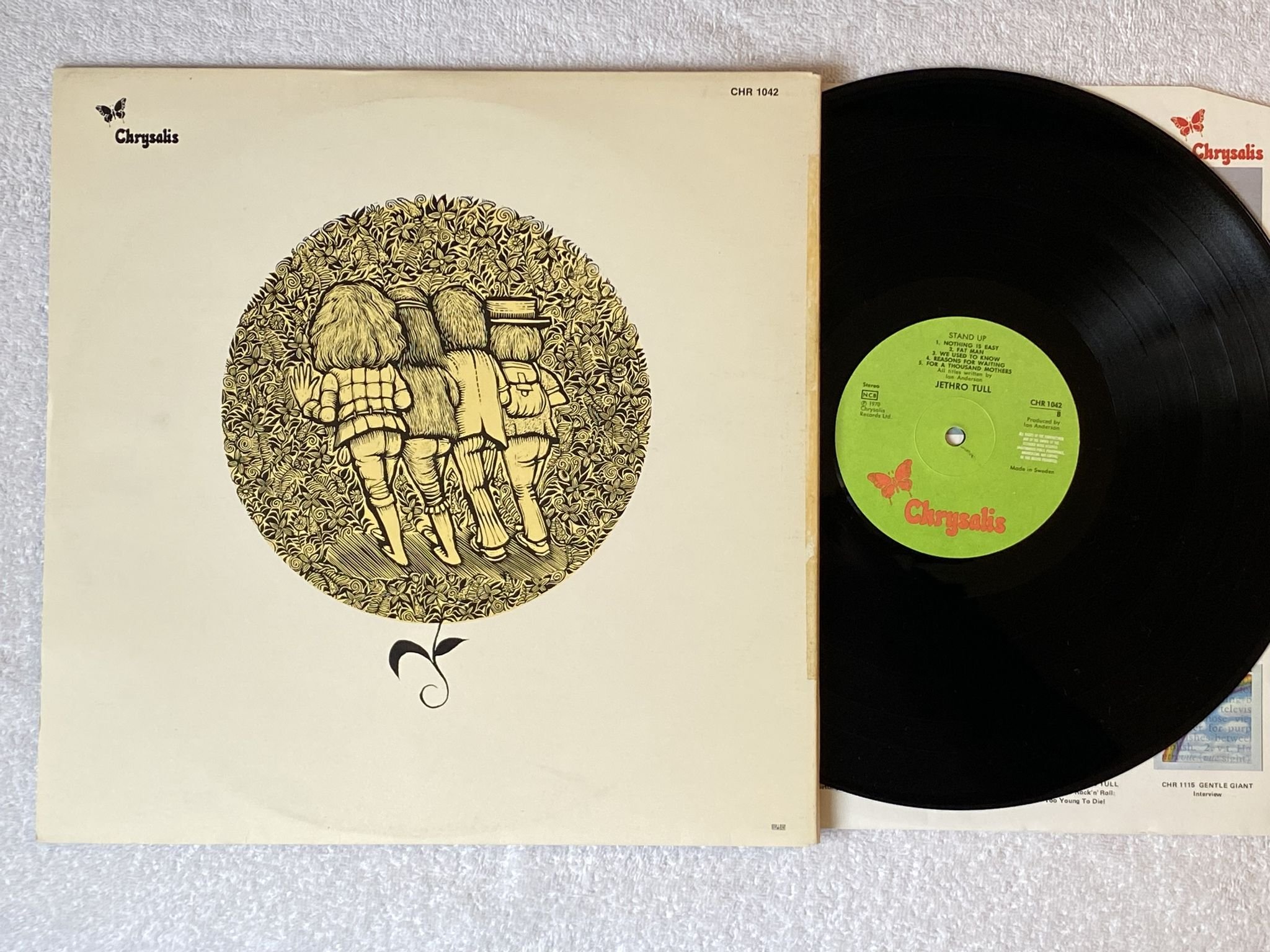 Omslagsbild för skivan JETHRO TULL stand up LP Swe CHRYSALIS CHR 1042