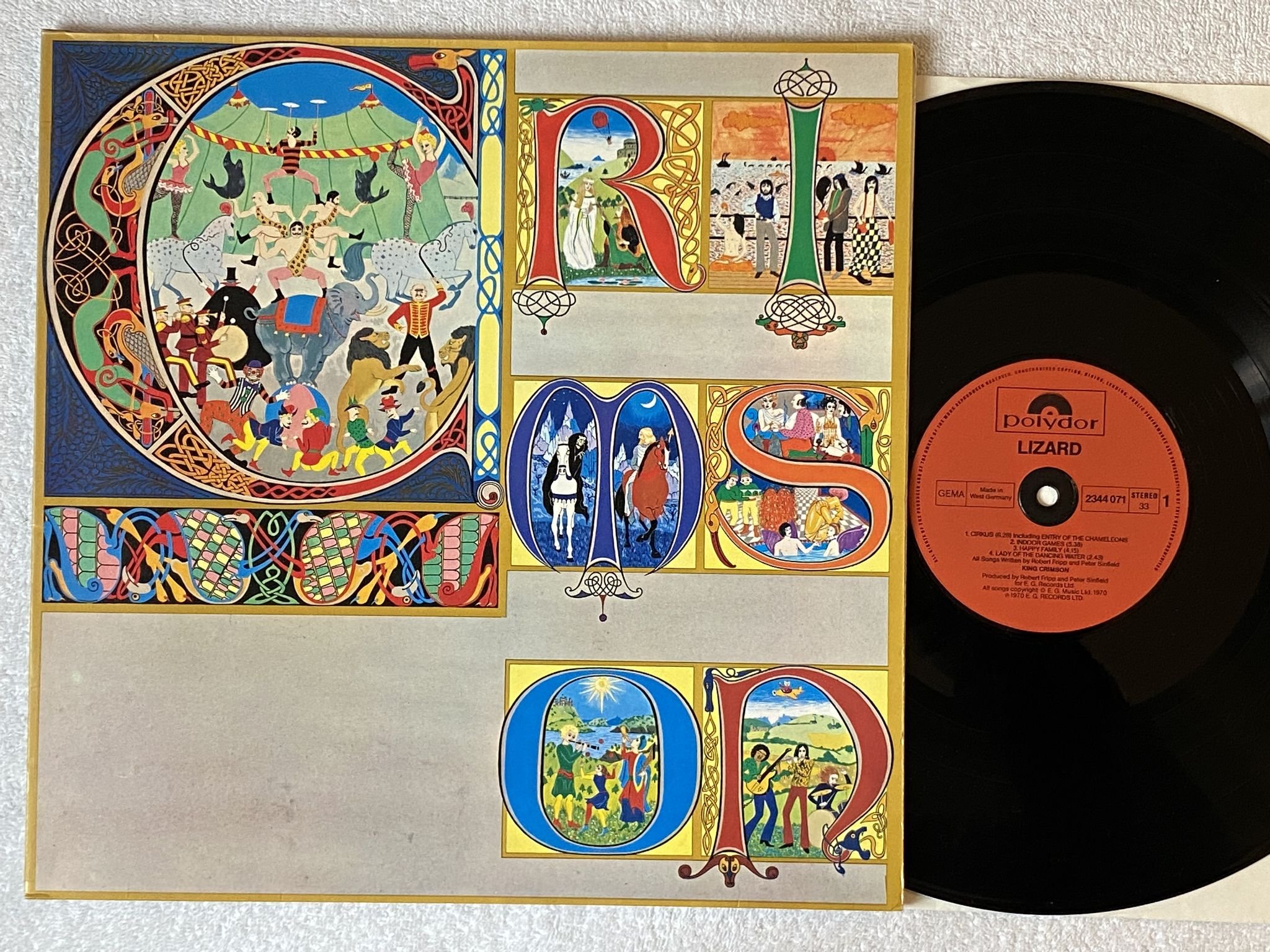 Omslagsbild för skivan KING CRIMSON lizard LP re Ger POLYDOR 2344071