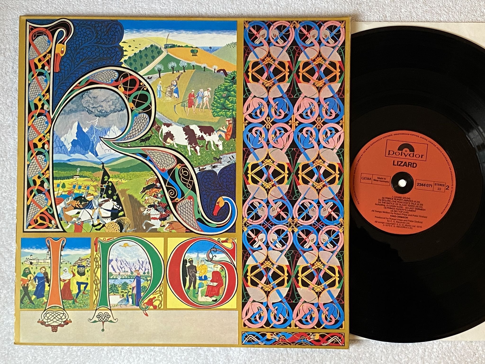 Omslagsbild för skivan KING CRIMSON lizard LP re Ger POLYDOR 2344071