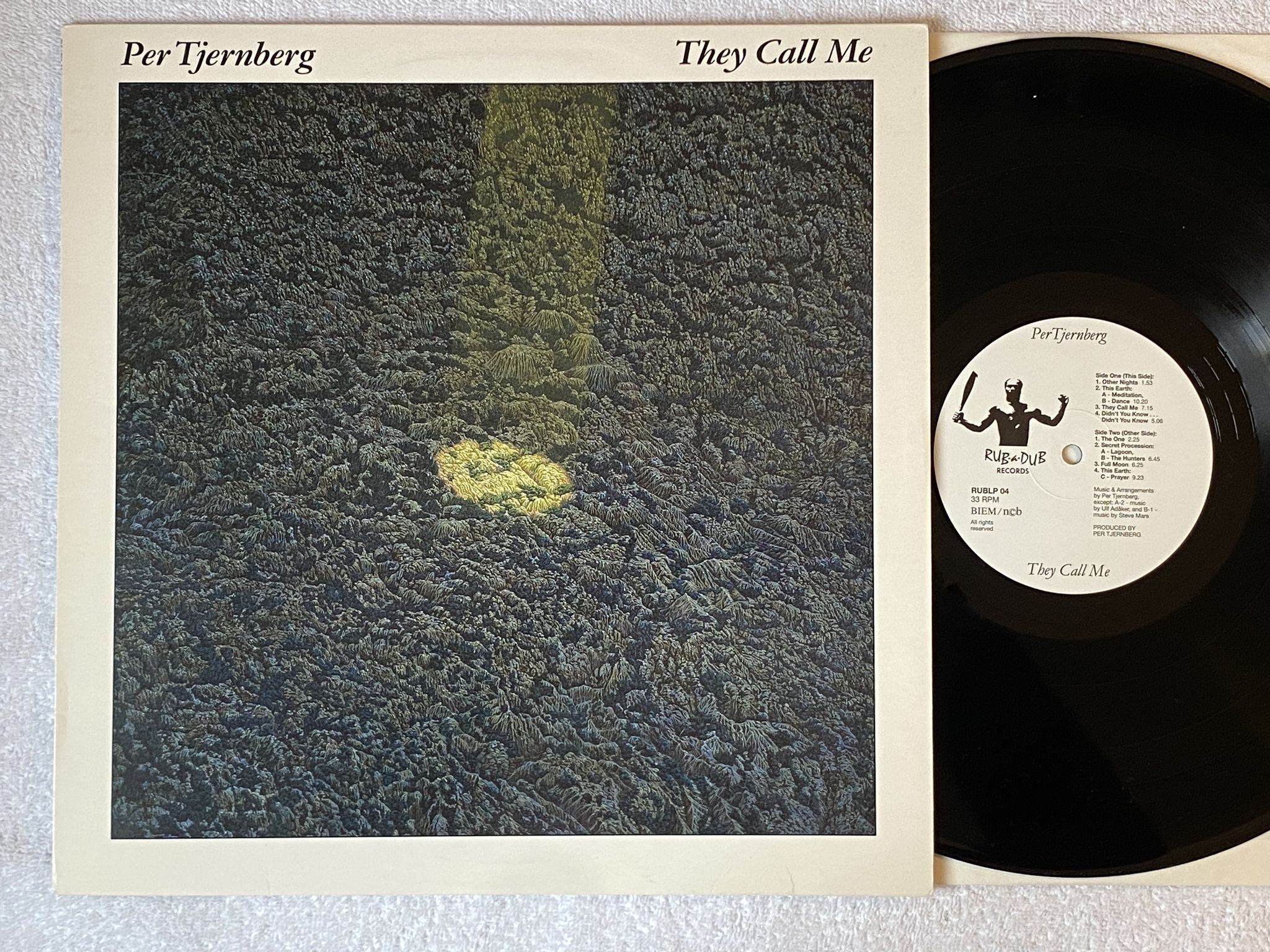 Omslagsbild för skivan PER TJERNBERG they call me LP -90 Swe RUB-A-DUB RUBLP-04 *** Rare ***