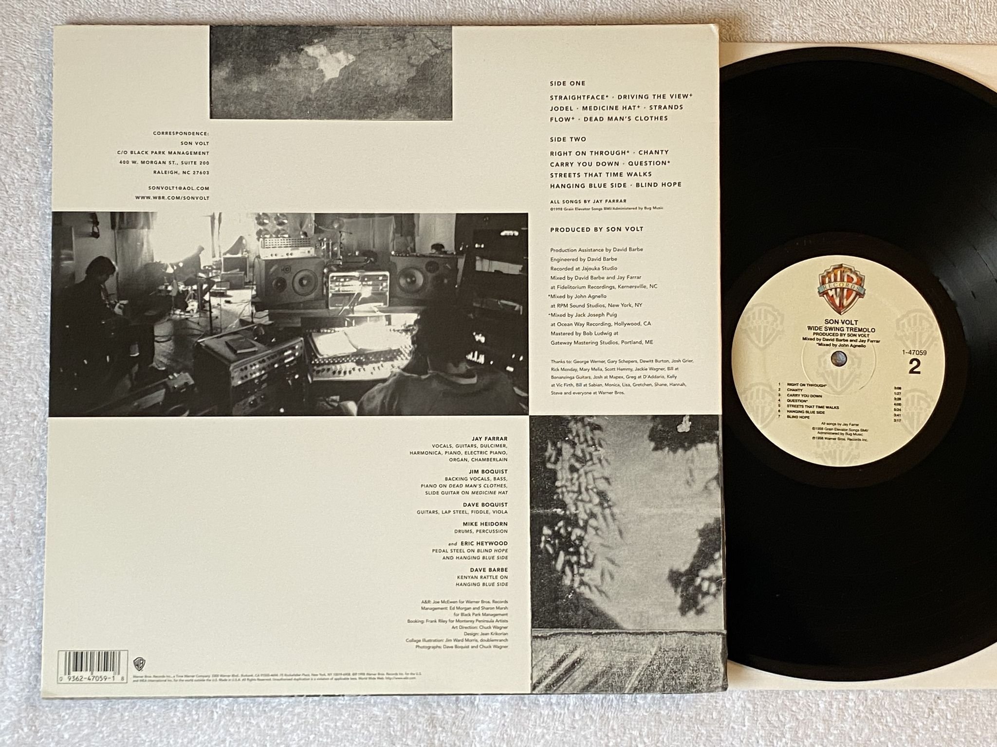 Omslagsbild för skivan SON VOLT Wide Swing Tremolo LP -98 US WARNER 1-47059 ** COUNTRY ROCK **