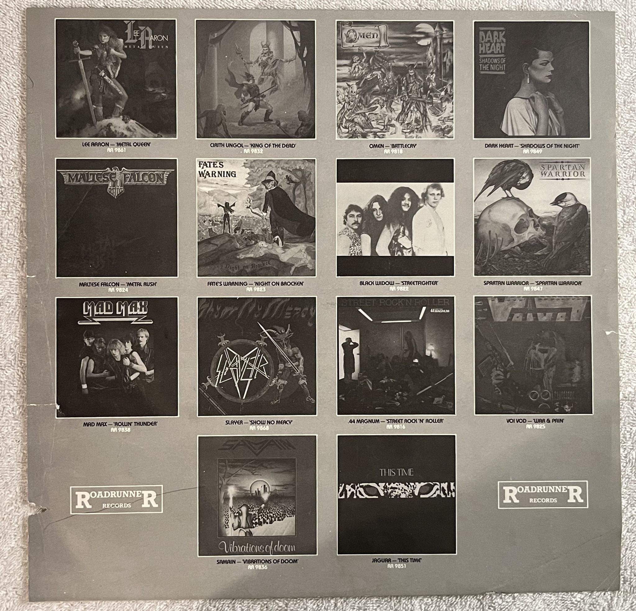 Omslagsbild för skivan SLAYER Show No Mercy LP -84 Hol ROADRUNNER RR 9868