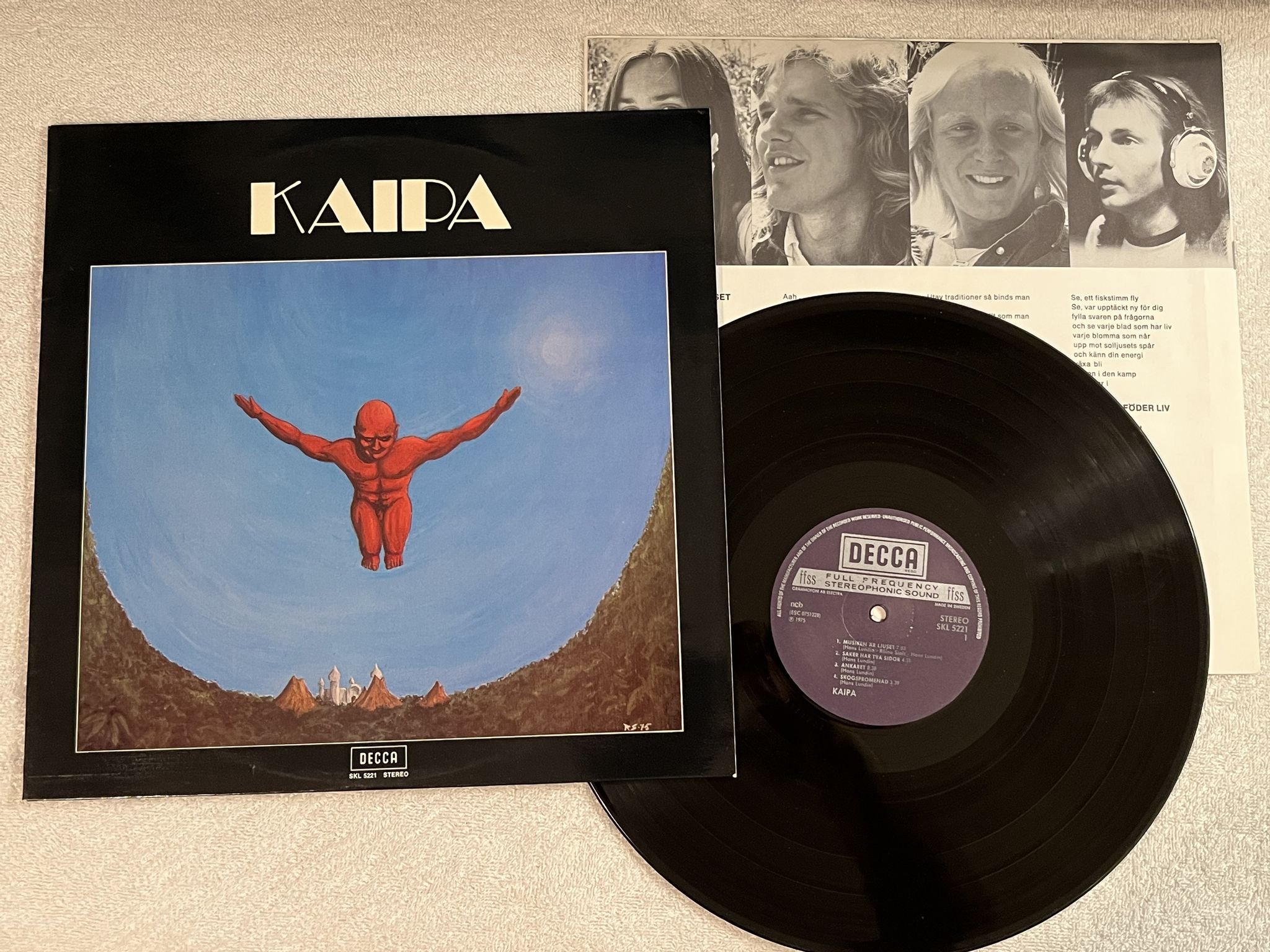 Omslagsbild för skivan KAIPA s/t LP -75 Swe DECCA SKL 5221