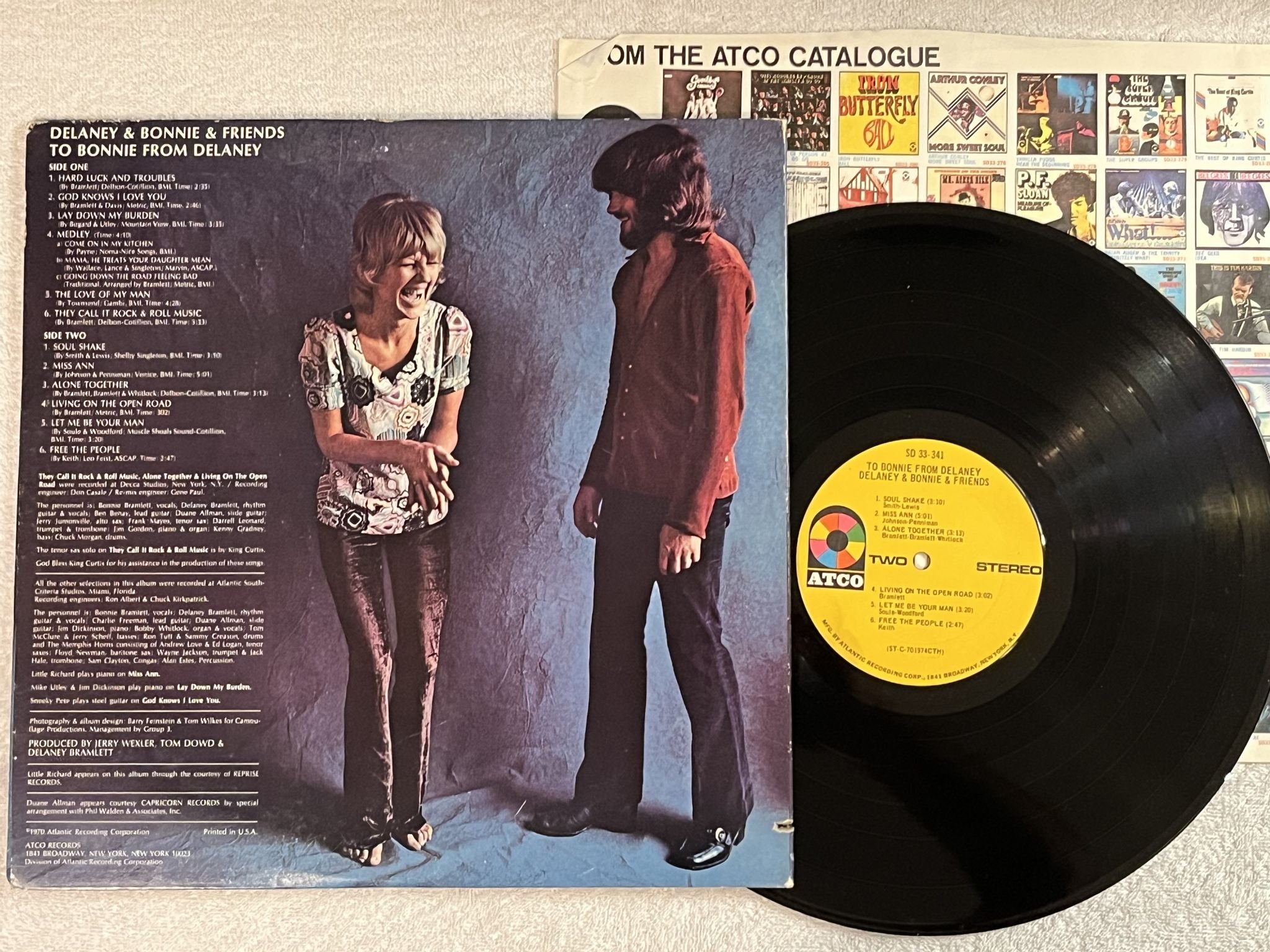 Omslagsbild för skivan DELANEY & BONNIE & FRIENDS to Bonnie from Delaney LP -70 US ATCO SD 33-341