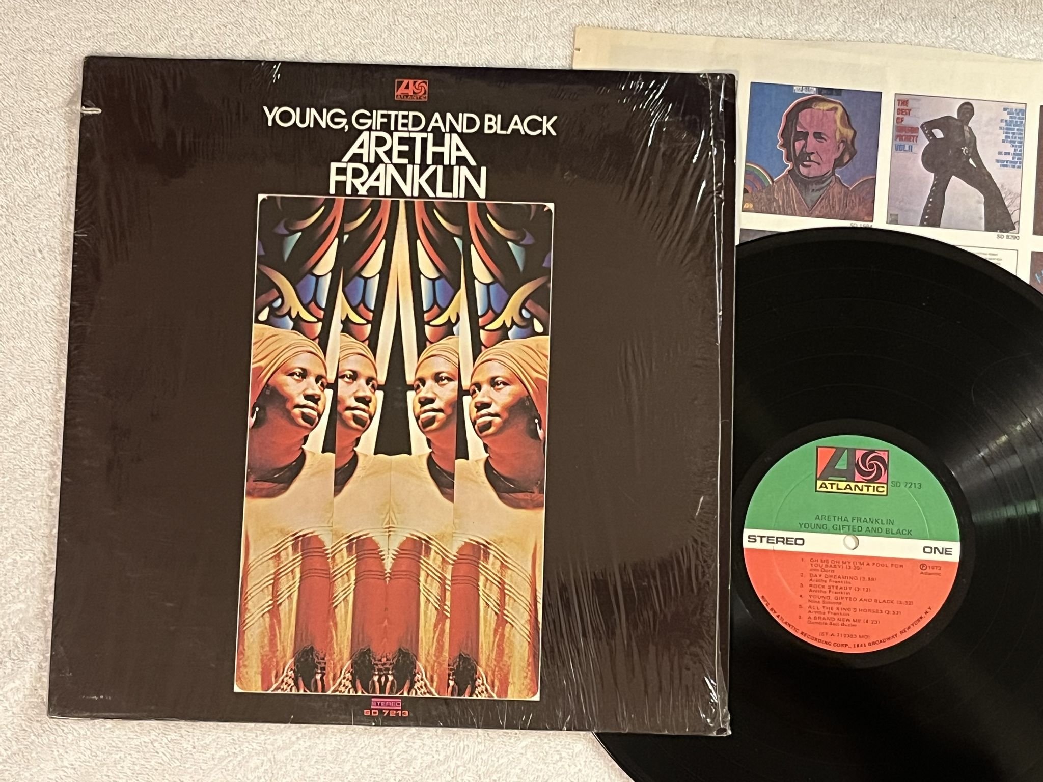 Omslagsbild för skivan ARETHA FRANKLIN young gifted and black LP -72 US ATLANTIC SD 7213