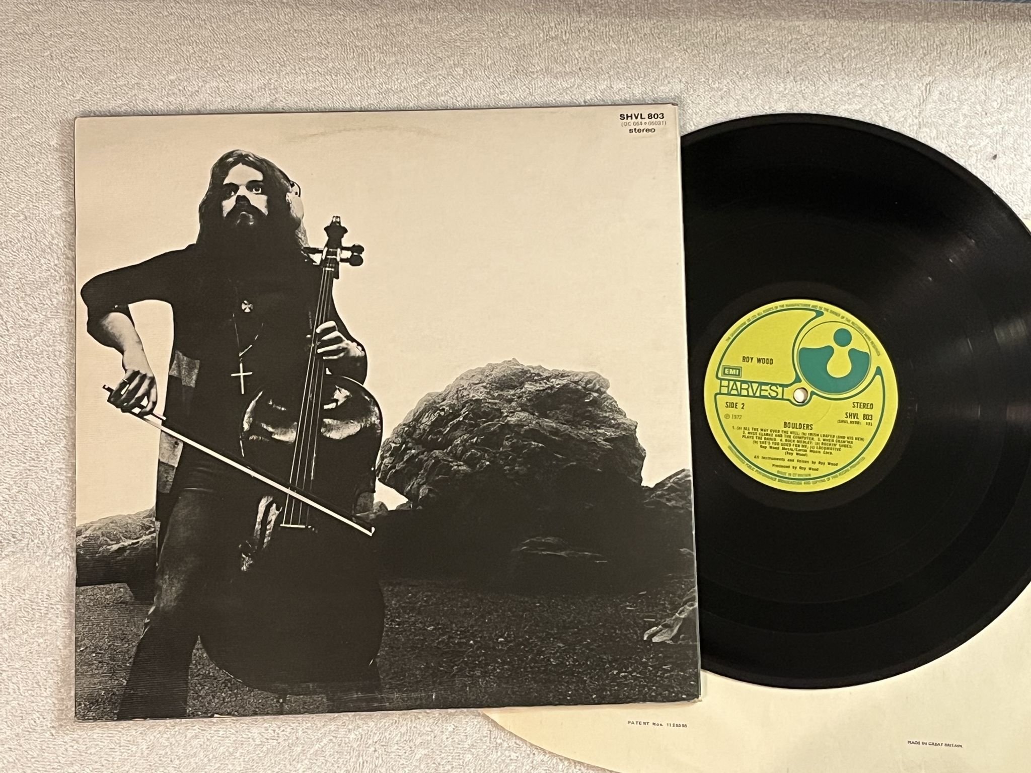 Omslagsbild för skivan ROY WOOD boulders LP -72 UK HARVEST SHVL 803