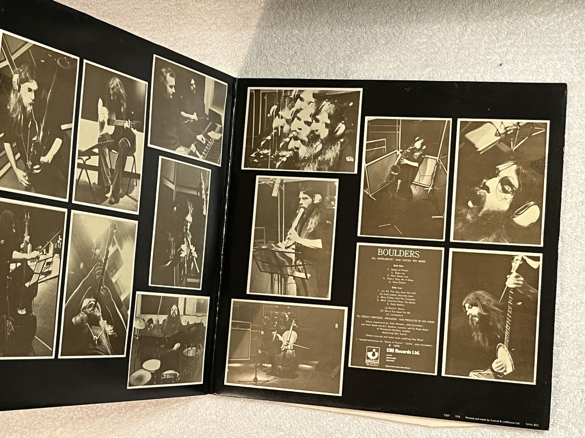 Omslagsbild för skivan ROY WOOD boulders LP -72 UK HARVEST SHVL 803