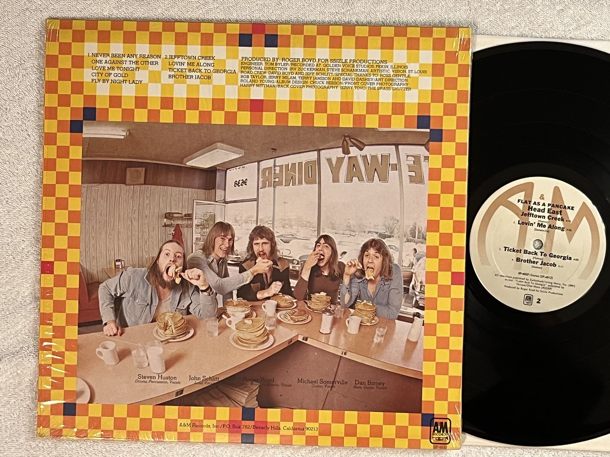 Omslagsbild för skivan HEAD EAST Flat As A Pancake LP -75 US A&M RS 6417