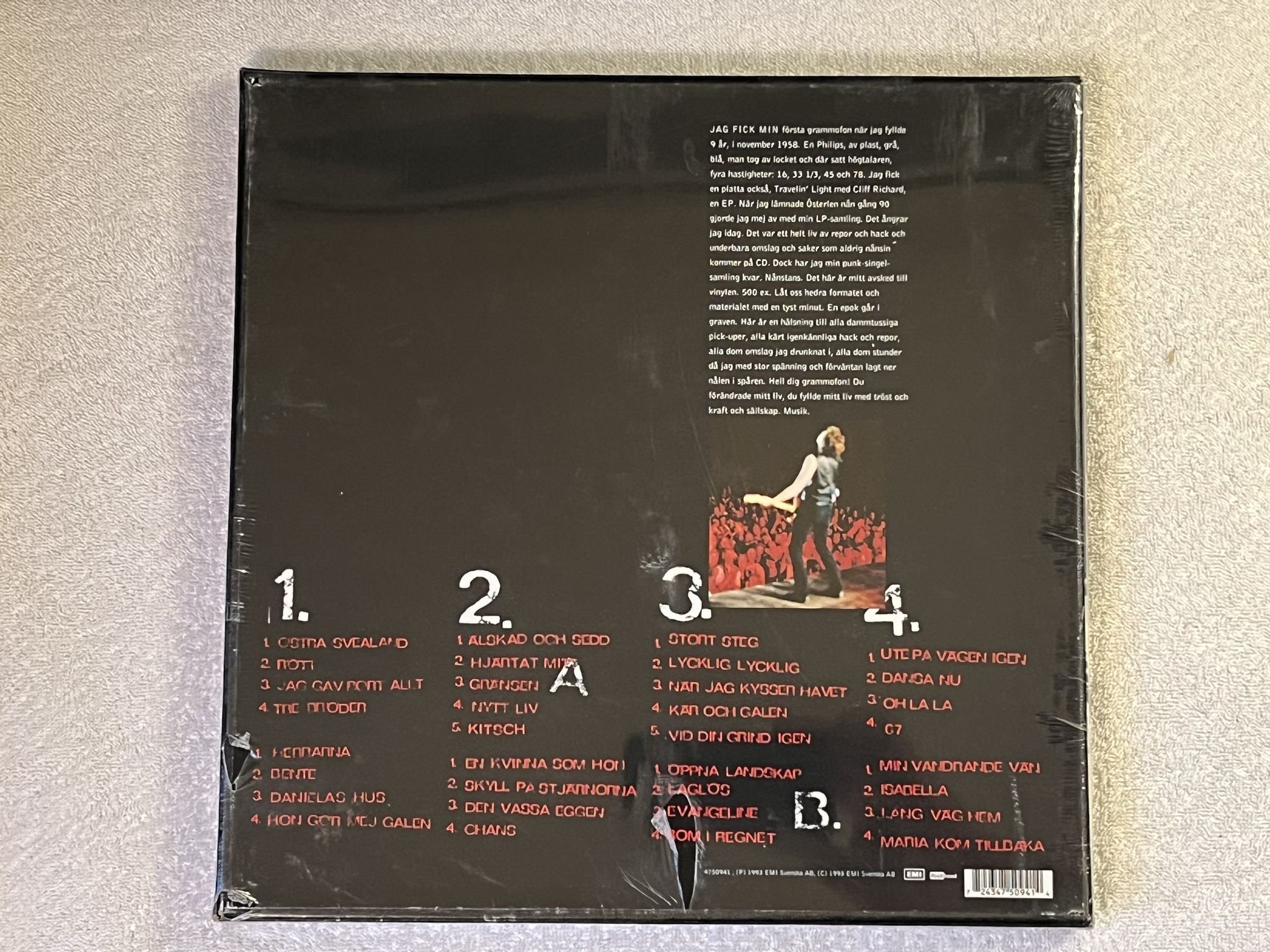 Omslagsbild för skivan ULF LUNDELL Maria kom tillbaka 4xLP box -93 EMI 4750772 *** Sealed & Signed ***