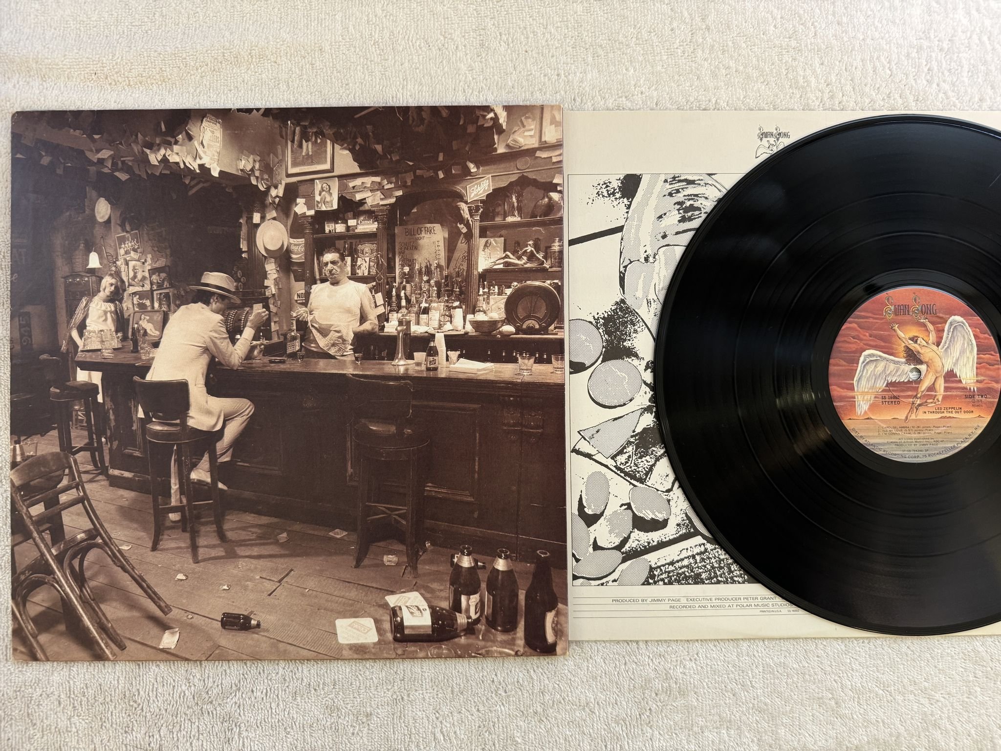 Omslagsbild för skivan LED ZEPPELIN in through the out door LP -79 US SWAN SONG SS 16002 * "C" COVER *