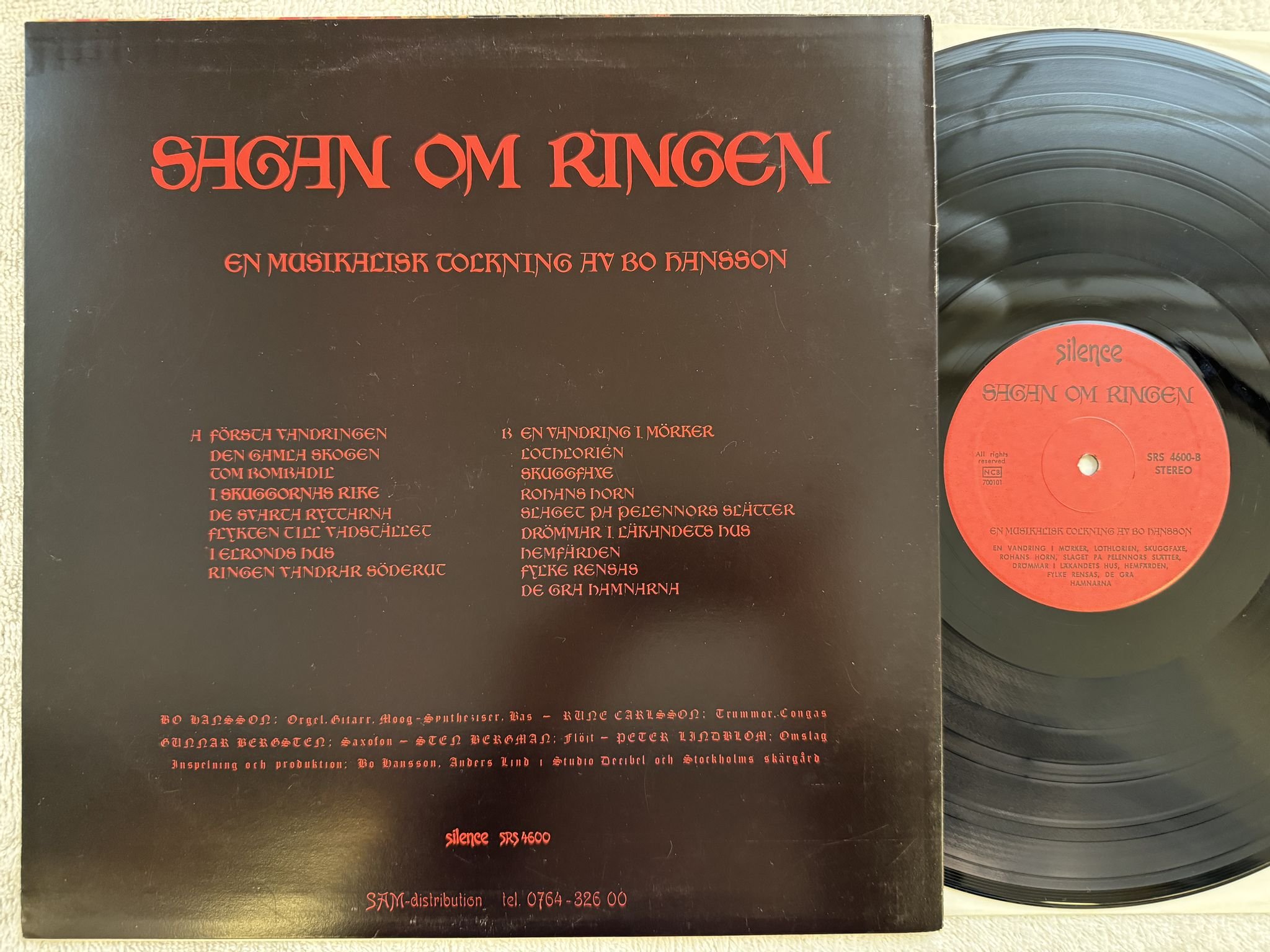 Omslagsbild för skivan BO HANSSON sagan om ringen LP re Swe SILENCE SRS 4600