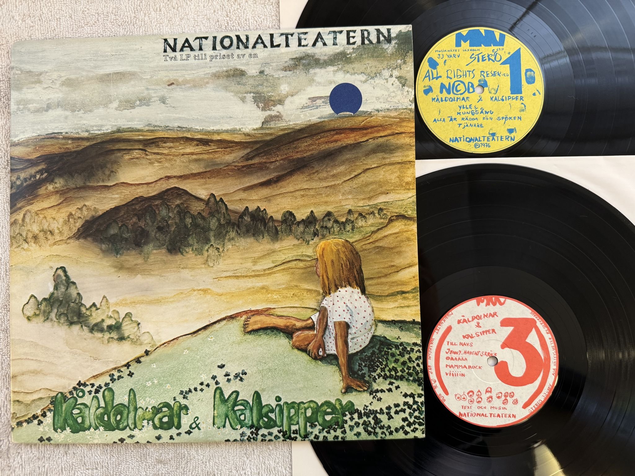 Omslagsbild för skivan NATIONALTEATERN två LP till priset av en LP -76 Swe MNW 64P