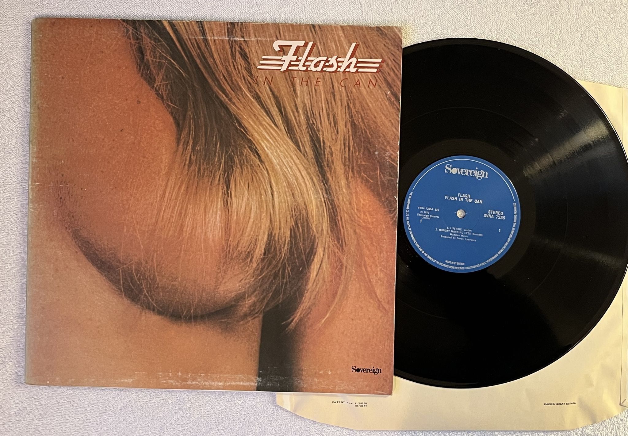 Omslagsbild för skivan FLASH flash in the can LP -72 UK SOVEREIGN SVNA 7255