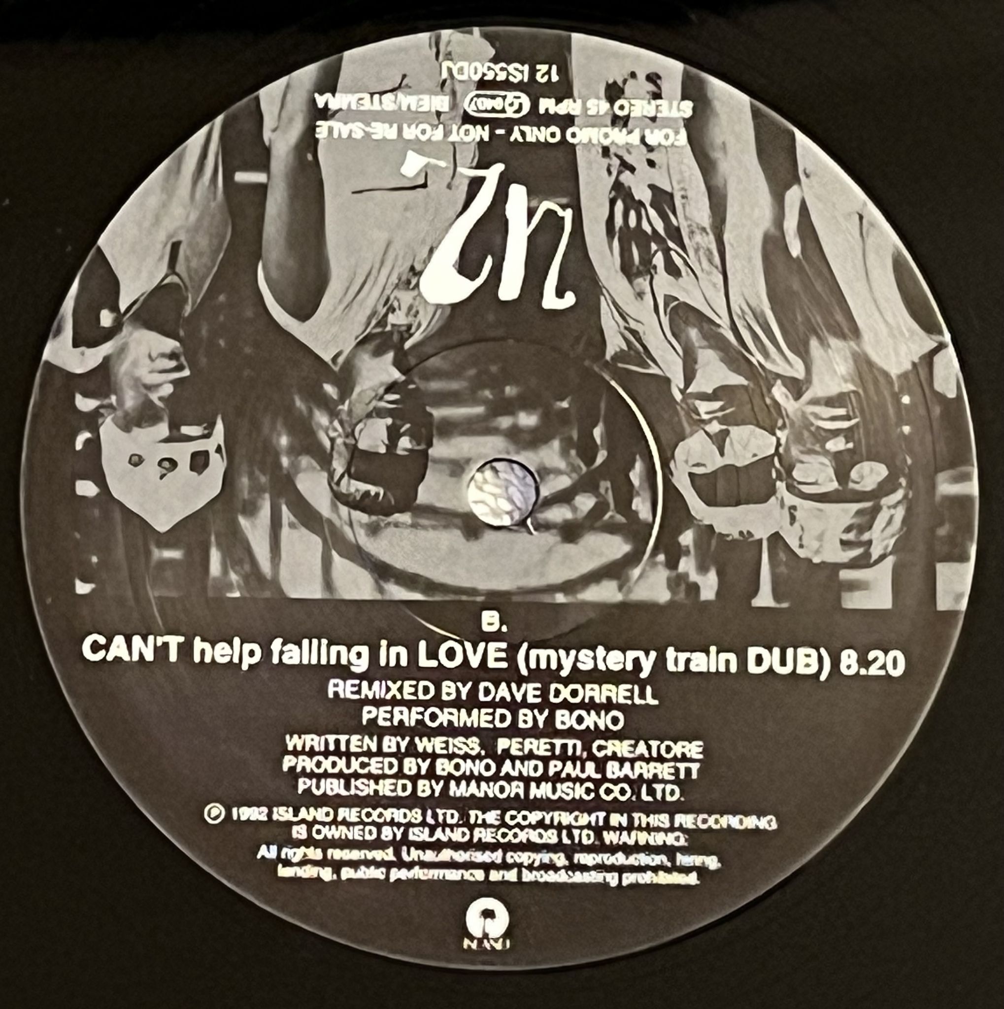 Omslagsbild för skivan U2 Solome 12"single -92 ISLAND 12 IS550DJ *** PROMO ***