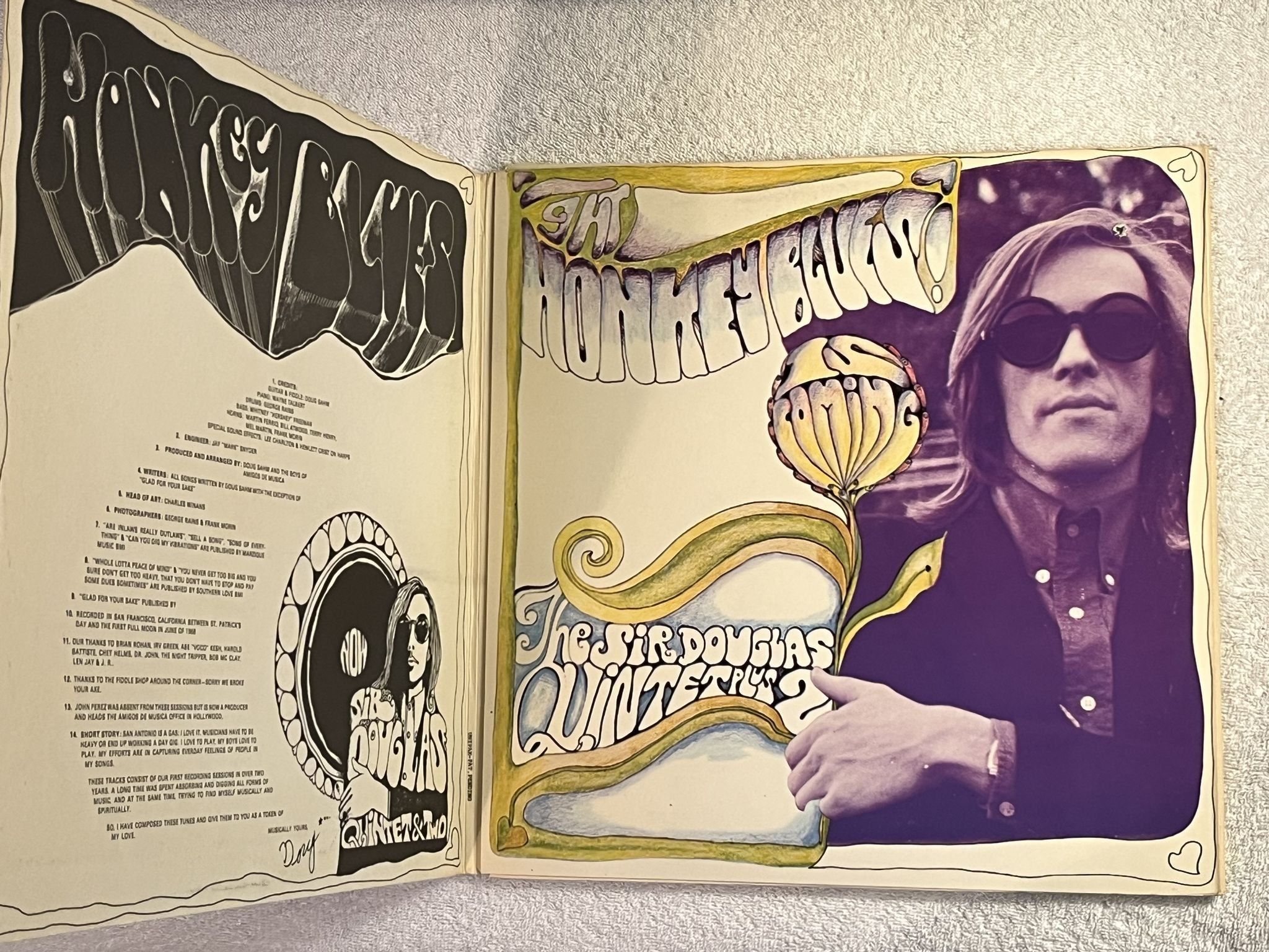 Omslagsbild för skivan sir Douglas quintet + 2 Honkey Blues LP -68 US SMASH SRS 67108