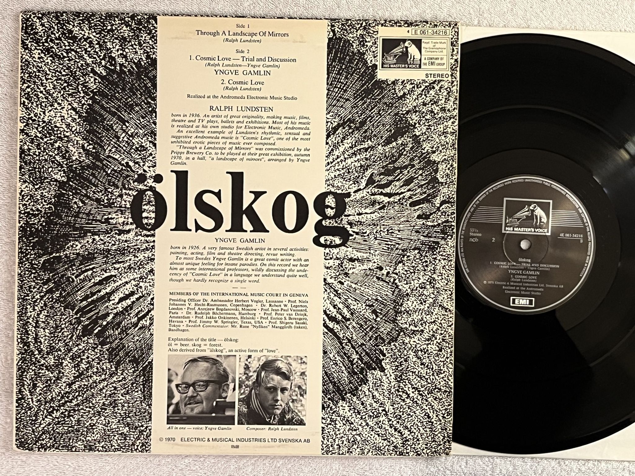 Omslagsbild för skivan RALPH LUNDSTEN Ölskog LP -70 Swe HIS MASTER'S VOICE 4 E 061-34216