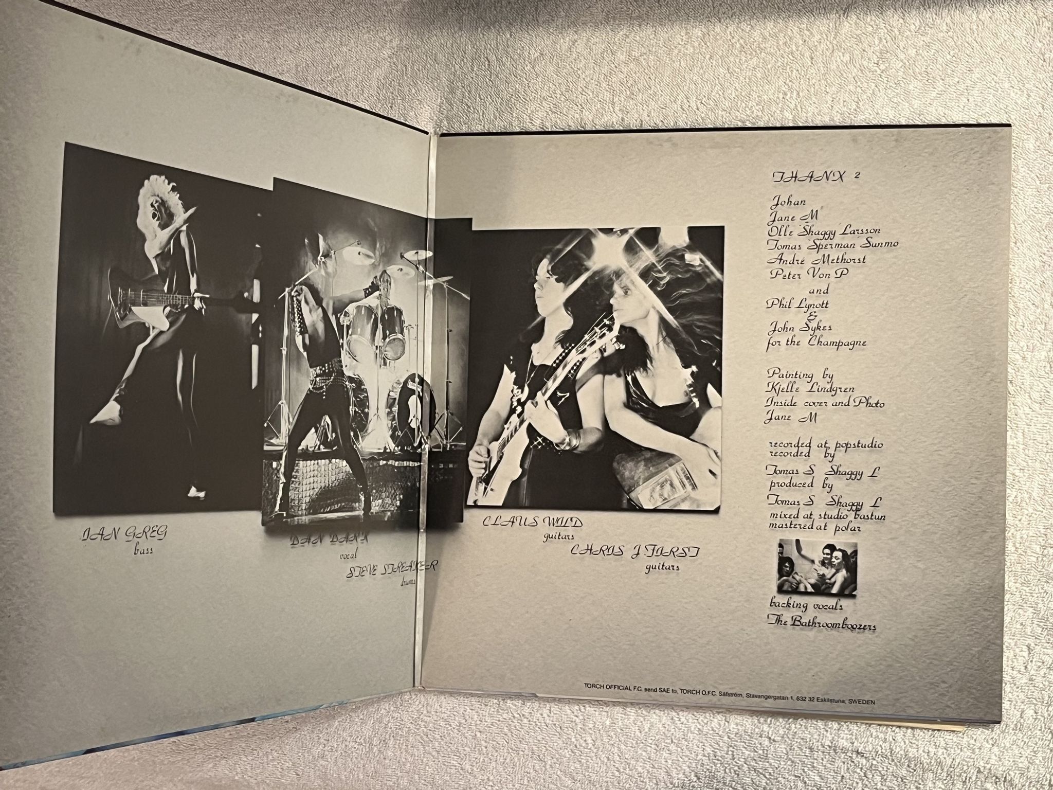 Omslagsbild för skivan TORCH s/t LP -83 Swe TANDAN TAN LP 5