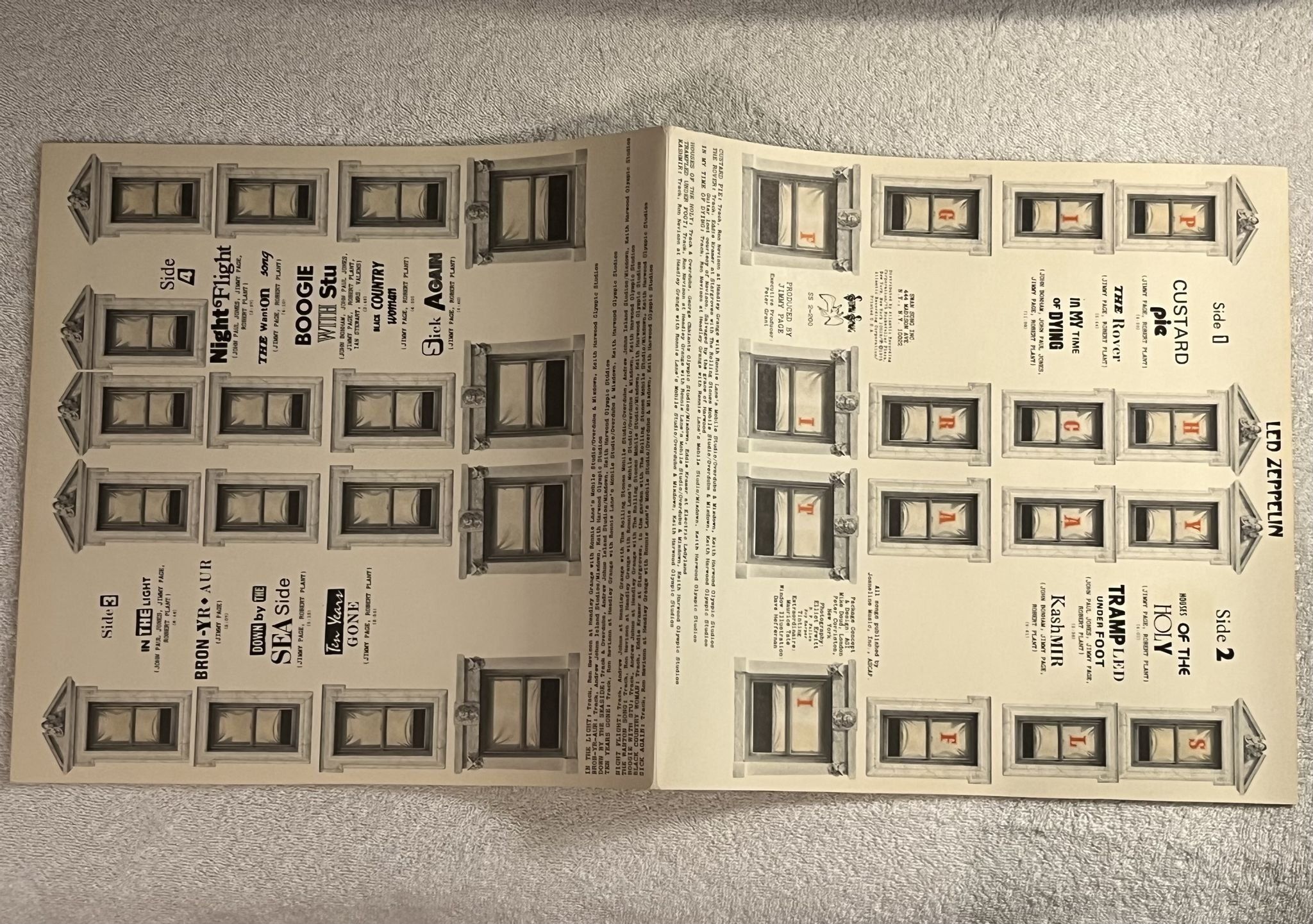 Omslagsbild för skivan LED ZEPPELIN physical graffiti 2xLP -75 US SWAN SONG SS 2-200