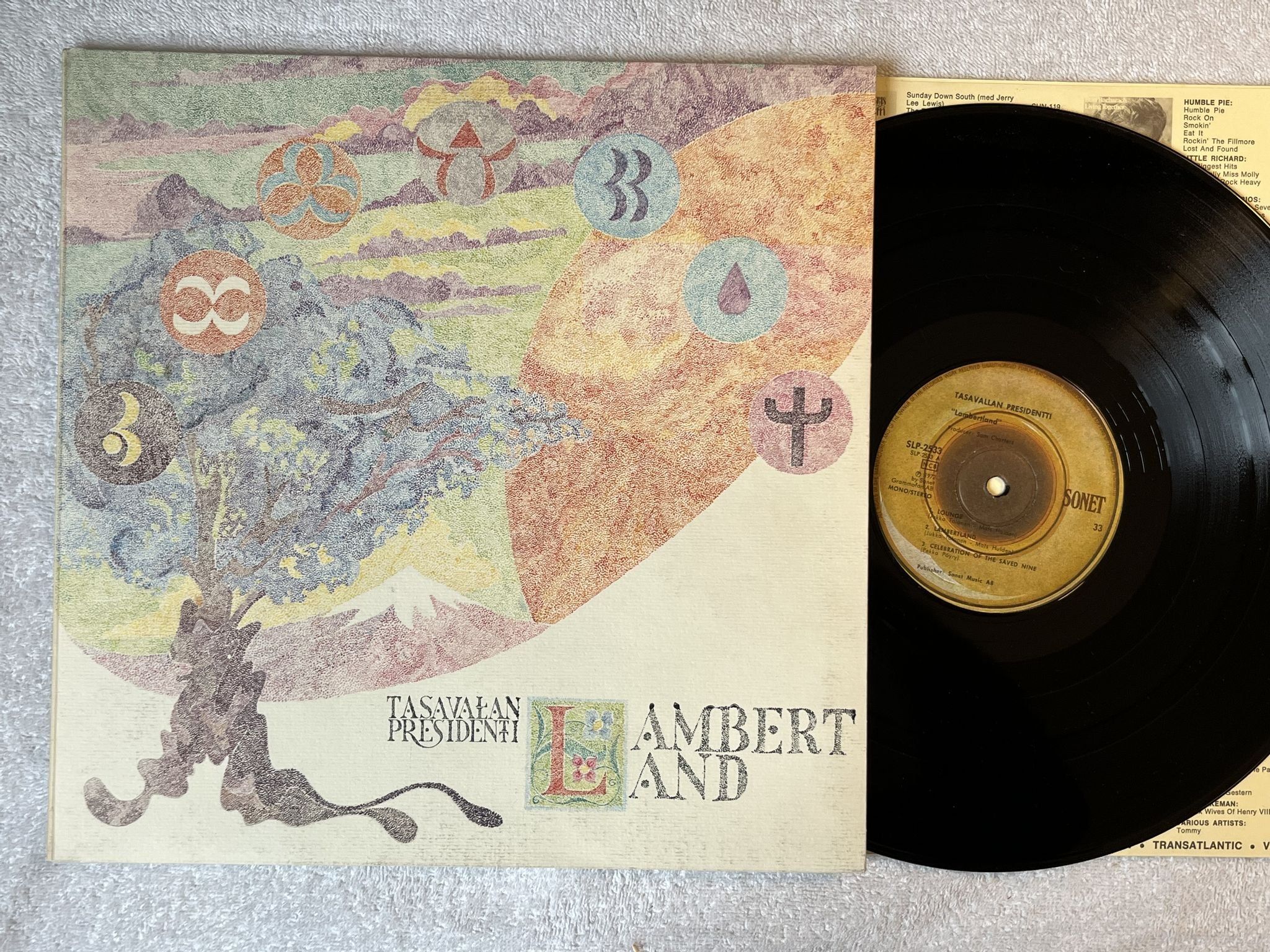 Omslagsbild för skivan TASAVALLAN PRESIDENTI Lambertland LP -72 ncb SONET SLP 2533