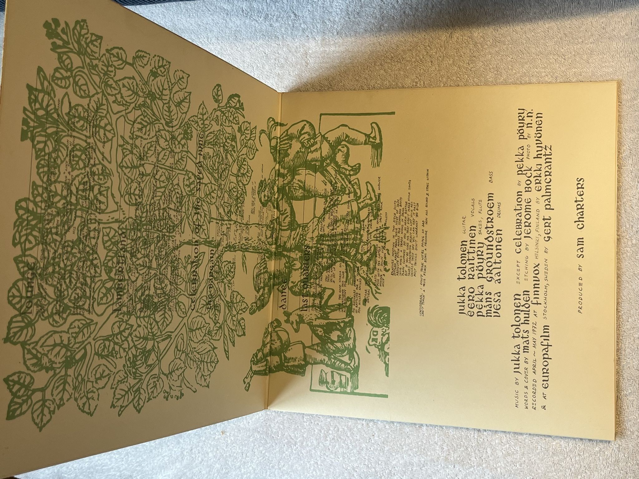 Omslagsbild för skivan TASAVALLAN PRESIDENTI Lambertland LP -72 ncb SONET SLP 2533