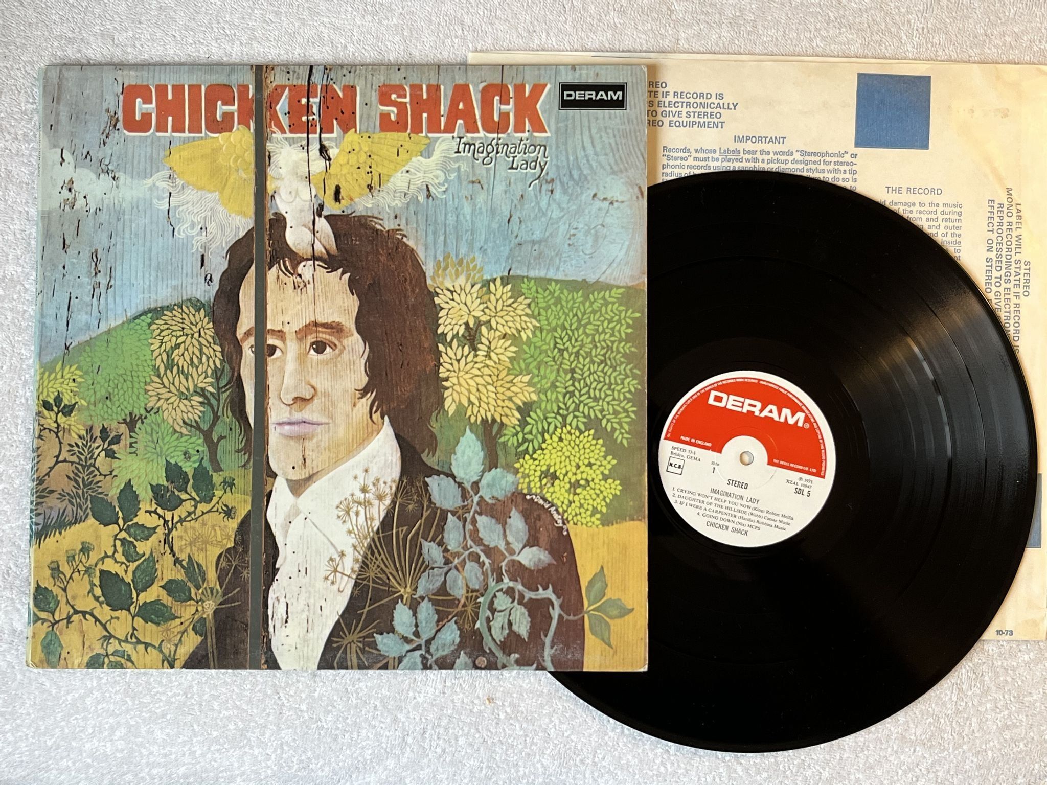 Omslagsbild för skivan CHICKEN SHACK imagination lady LP -71 UK DERAM SDL 5