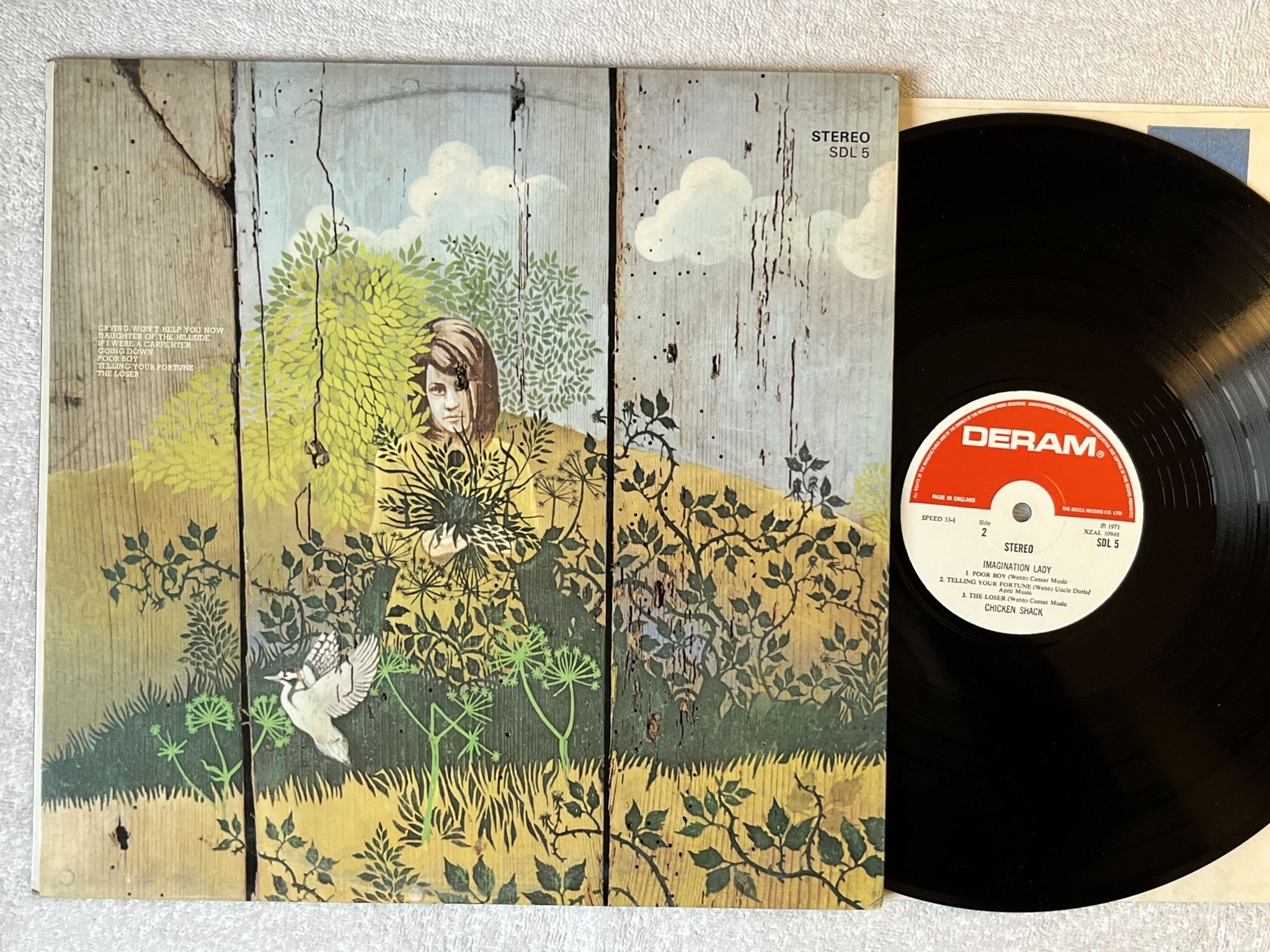 Omslagsbild för skivan CHICKEN SHACK imagination lady LP -71 UK DERAM SDL 5