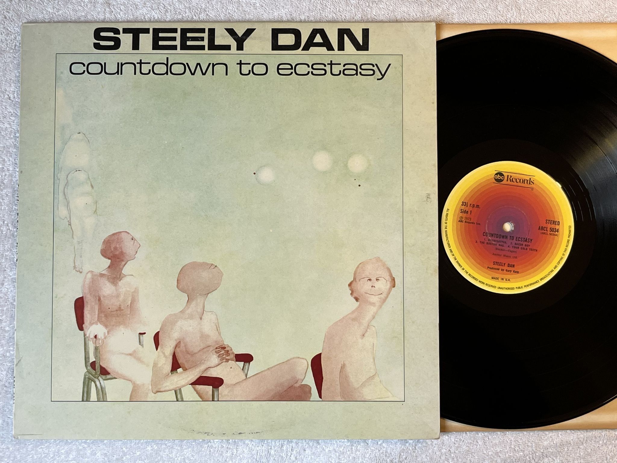 Omslagsbild för skivan STEELY DAN countdown to ecstasy LP -73 UK ABC ABCL 5034