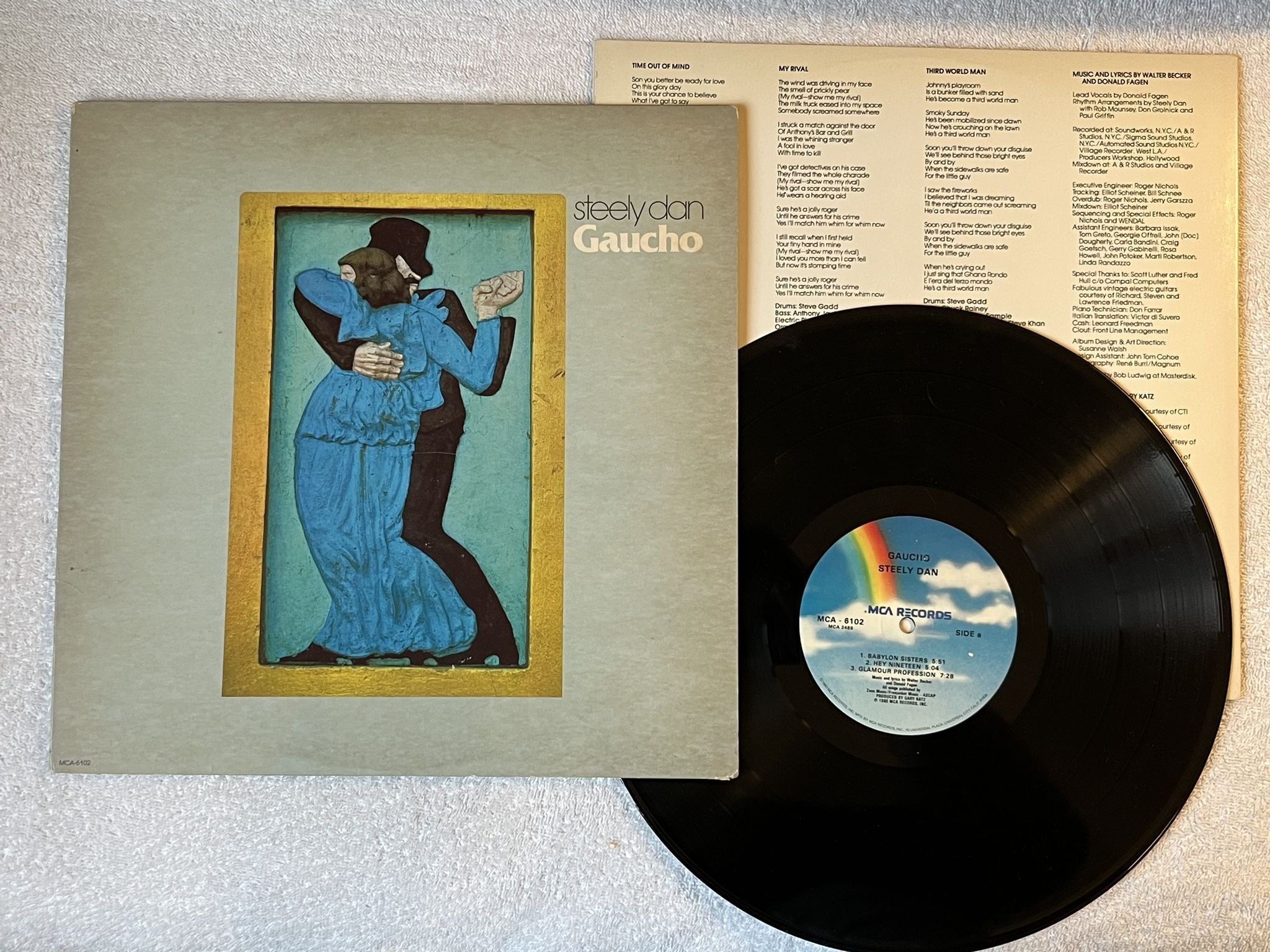 Omslagsbild för skivan STEELY DAN gaucho LP -80 US MCA 6102
