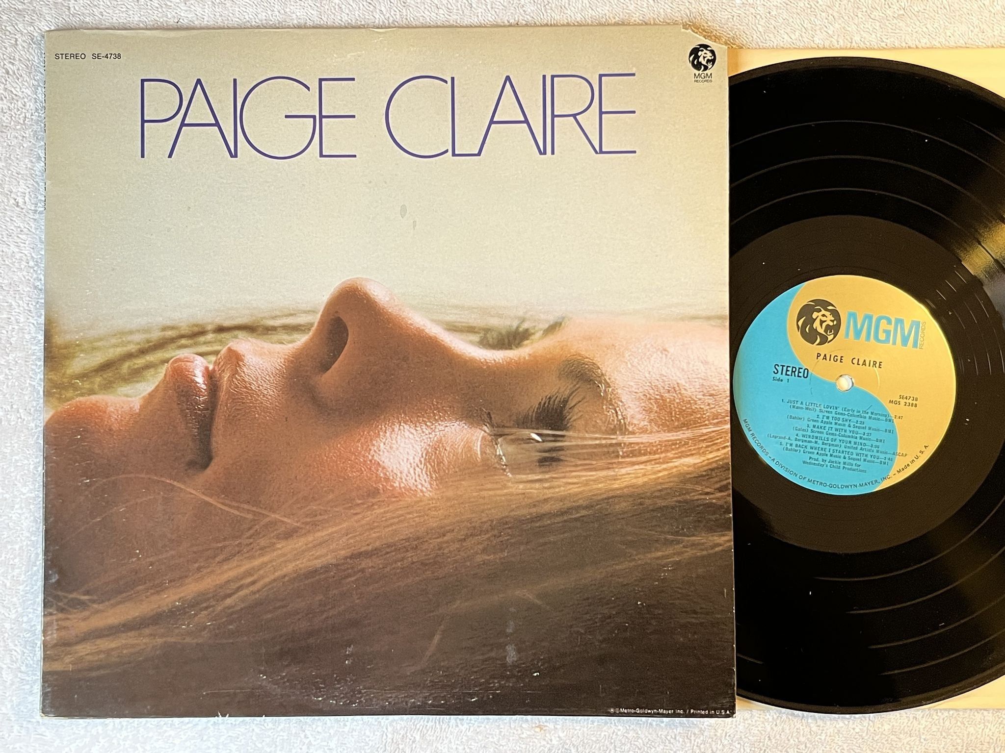 Omslagsbild för skivan PAIGE CLAIRE s/t LP -71 US MGM SE-4738